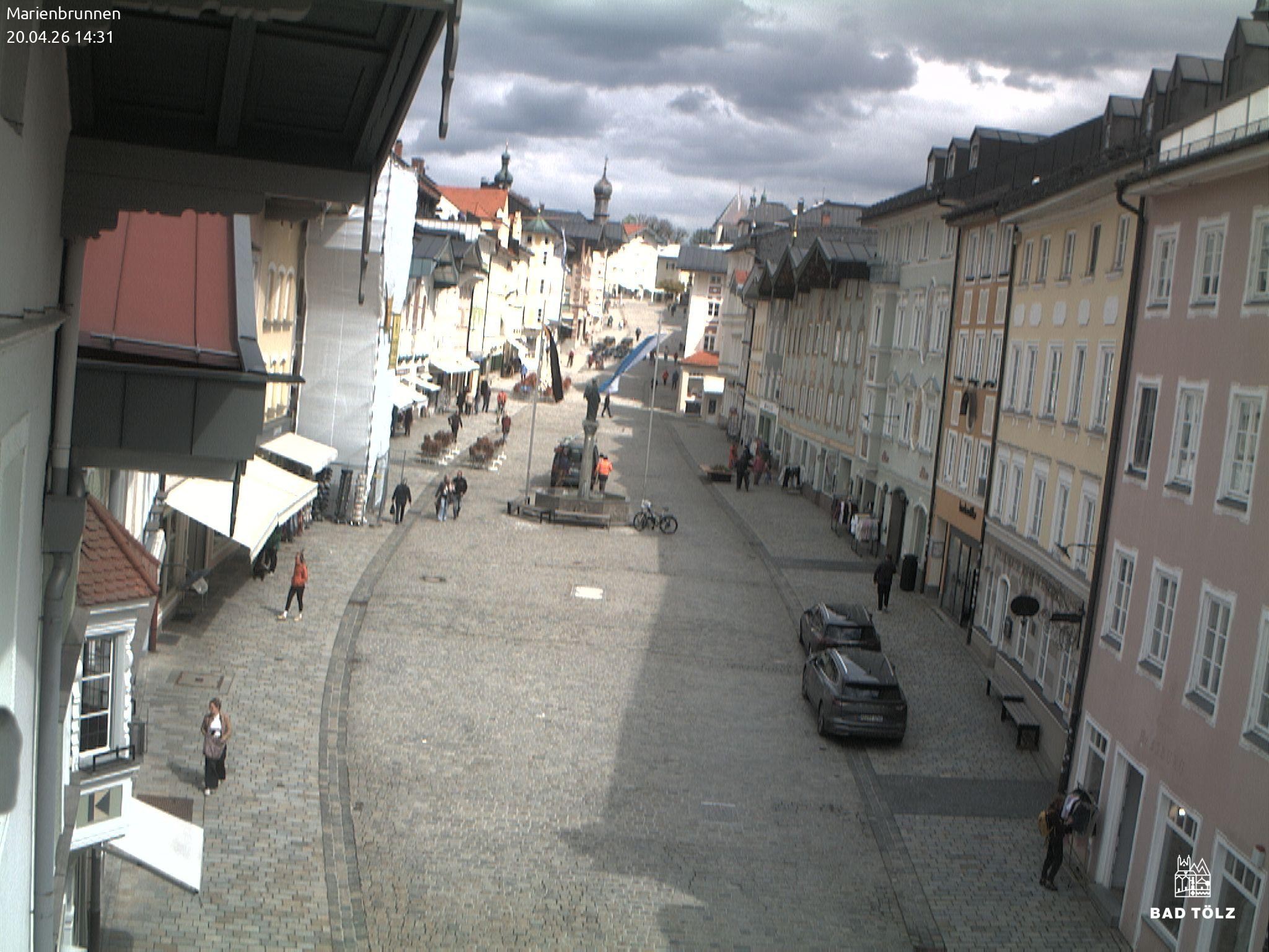 Archiv Foto Webcam Blick auf den Marienbrunnen Bad Tölz
