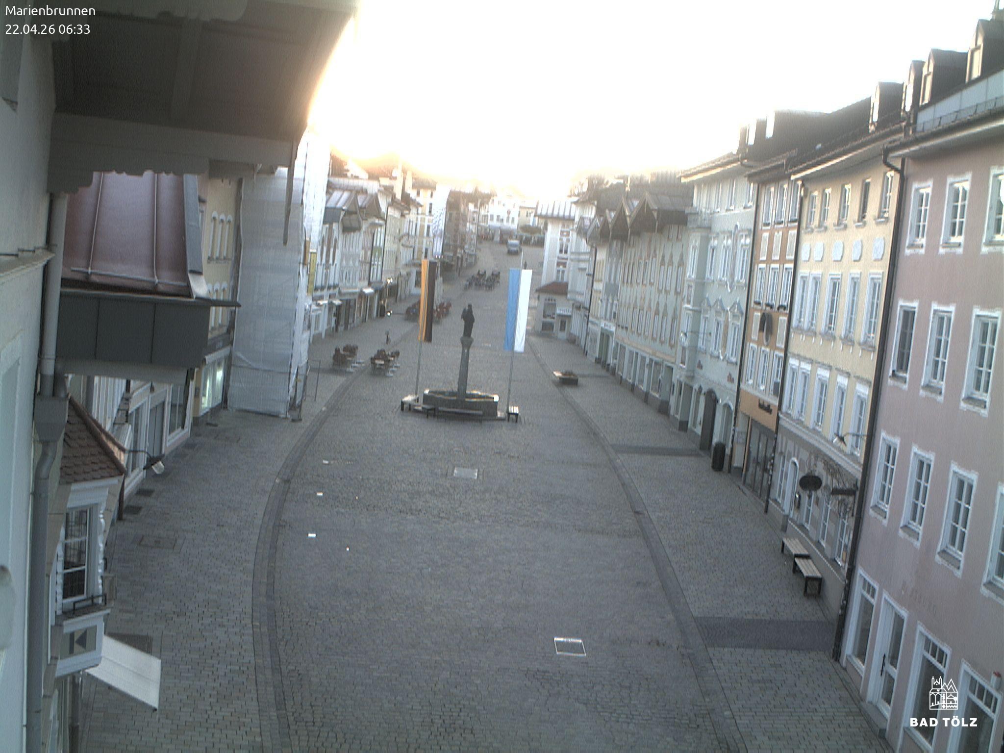 Archiv Foto Webcam Blick auf den Marienbrunnen Bad Tölz