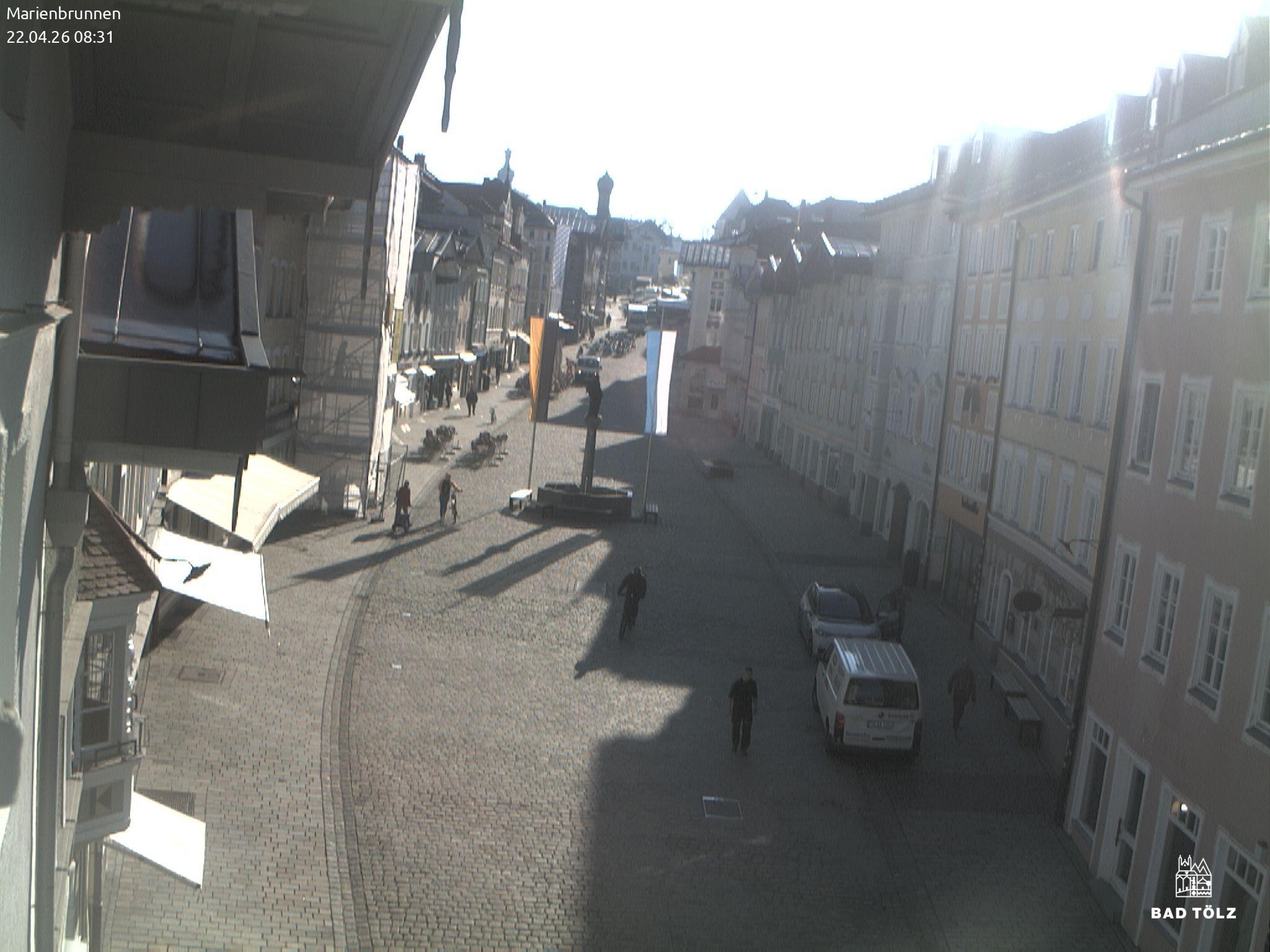 Archiv Foto Webcam Blick auf den Marienbrunnen Bad Tölz