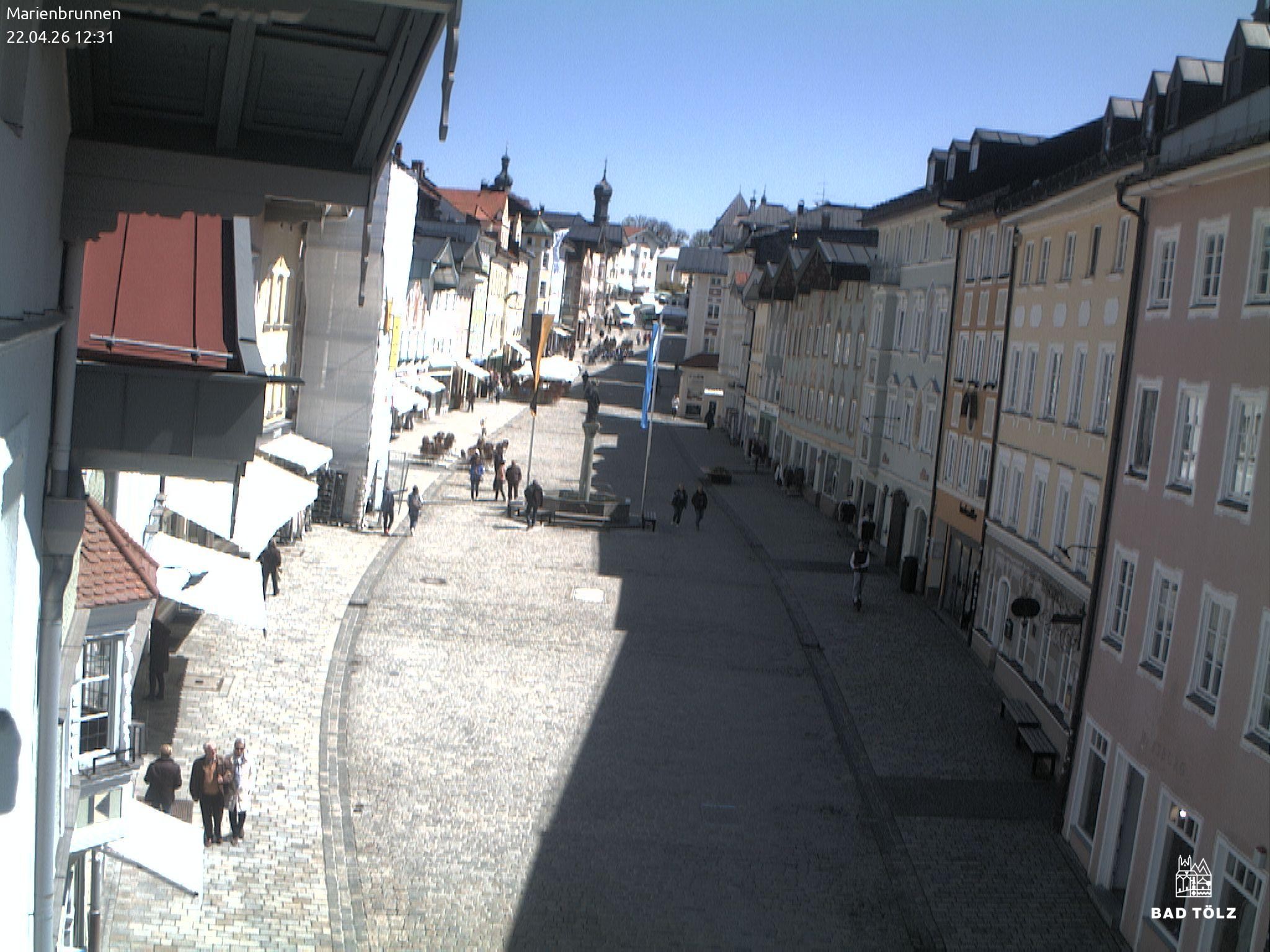 Archiv Foto Webcam Blick auf den Marienbrunnen Bad Tölz
