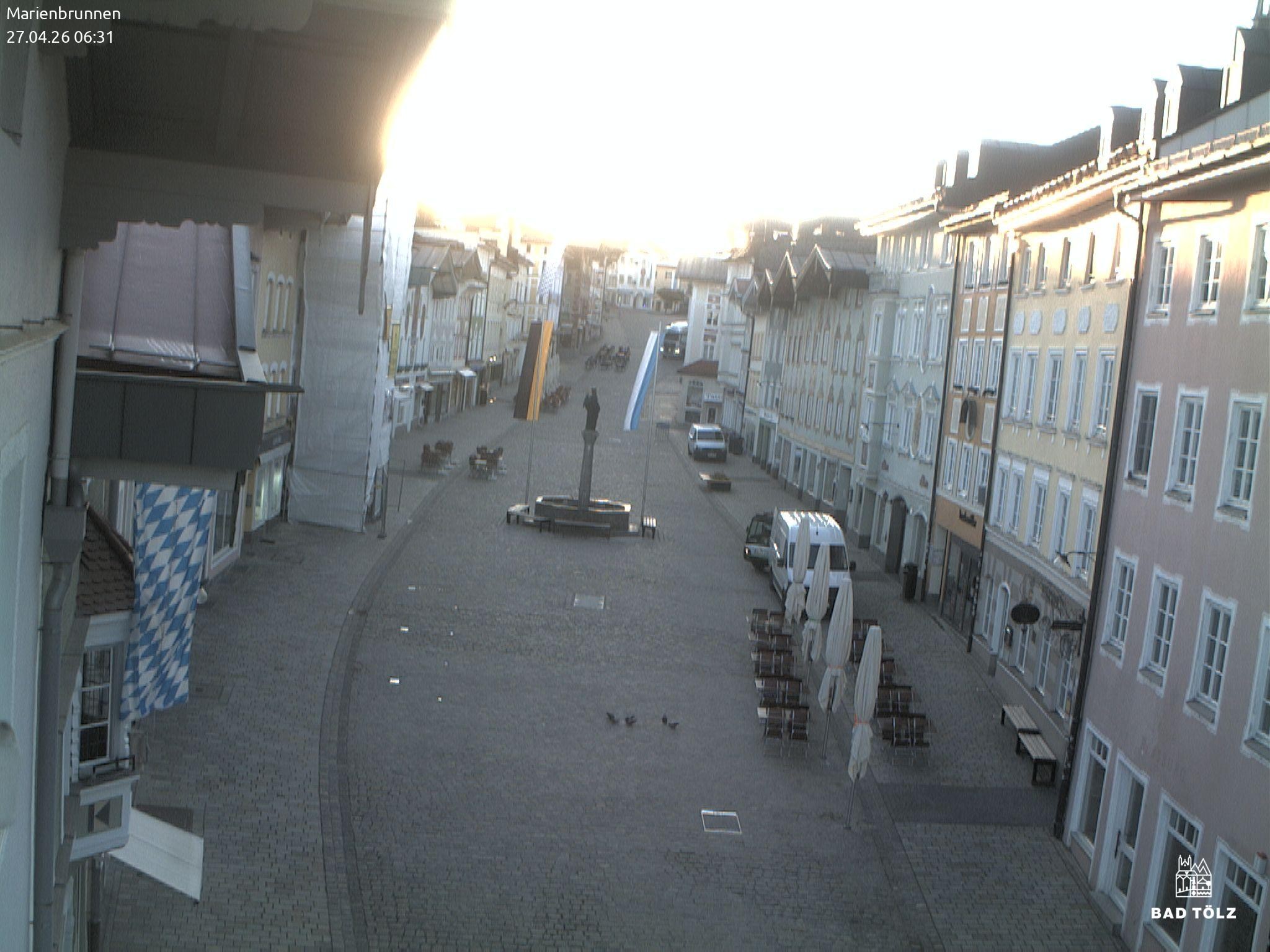 Archiv Foto Webcam Blick auf den Marienbrunnen Bad Tölz