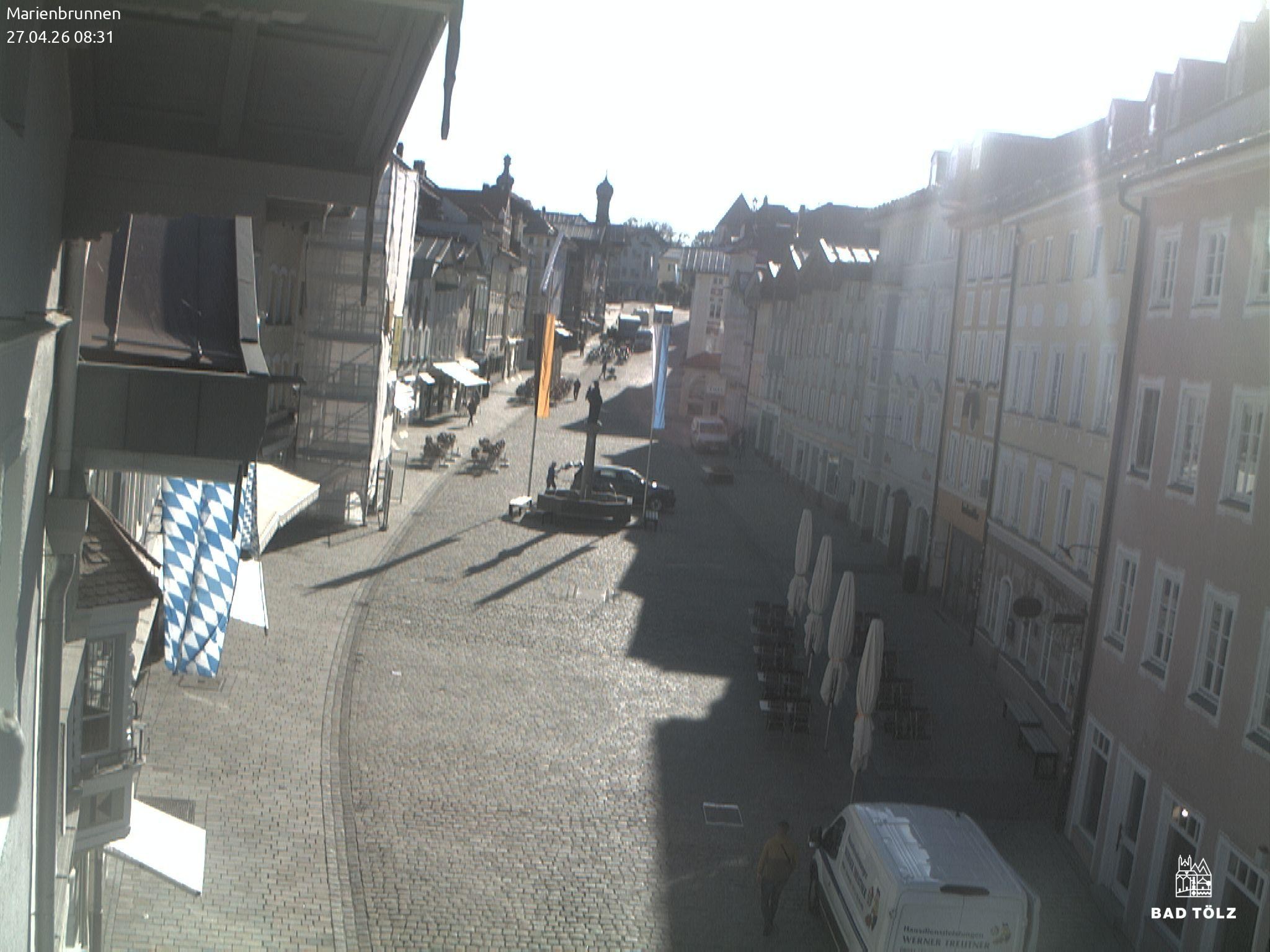 Archiv Foto Webcam Blick auf den Marienbrunnen Bad Tölz