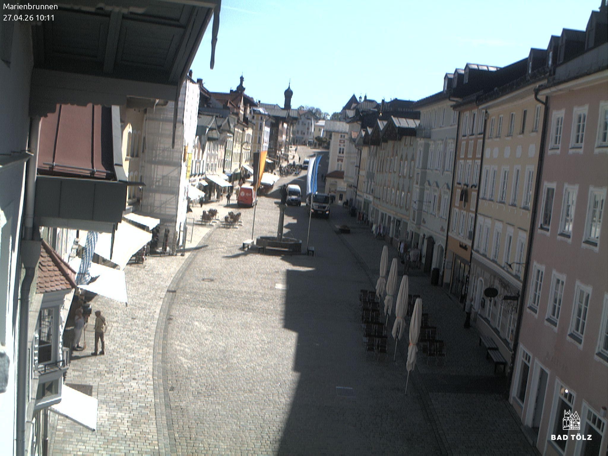 Archiv Foto Webcam Blick auf den Marienbrunnen Bad Tölz