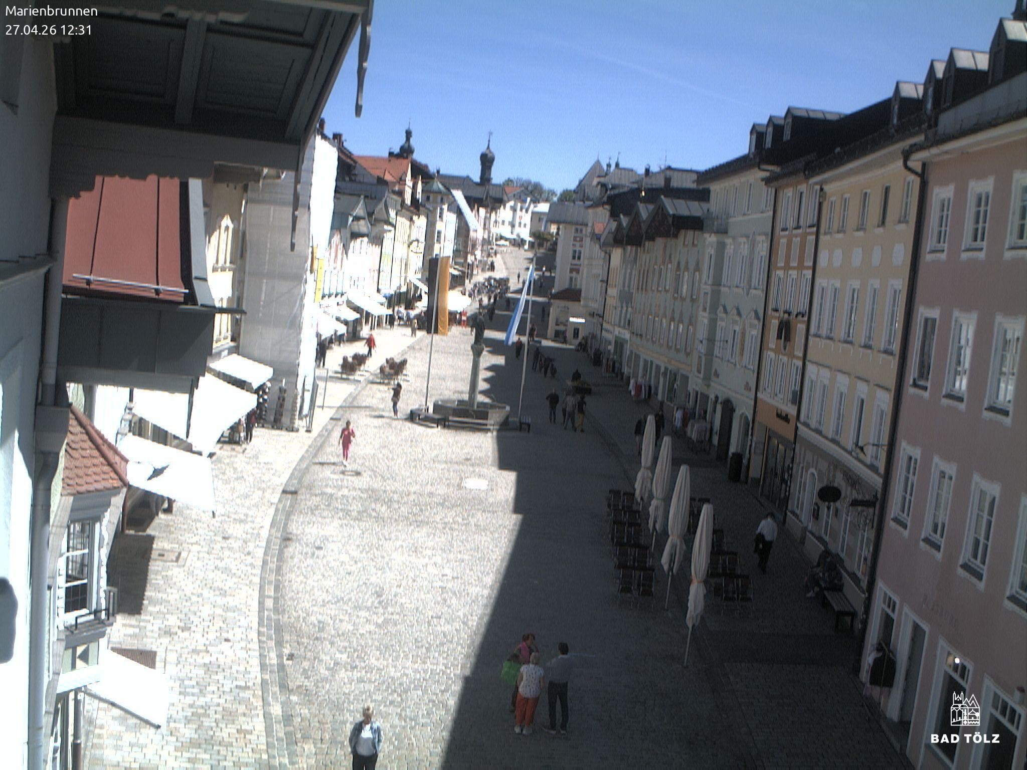 Archiv Foto Webcam Blick auf den Marienbrunnen Bad Tölz