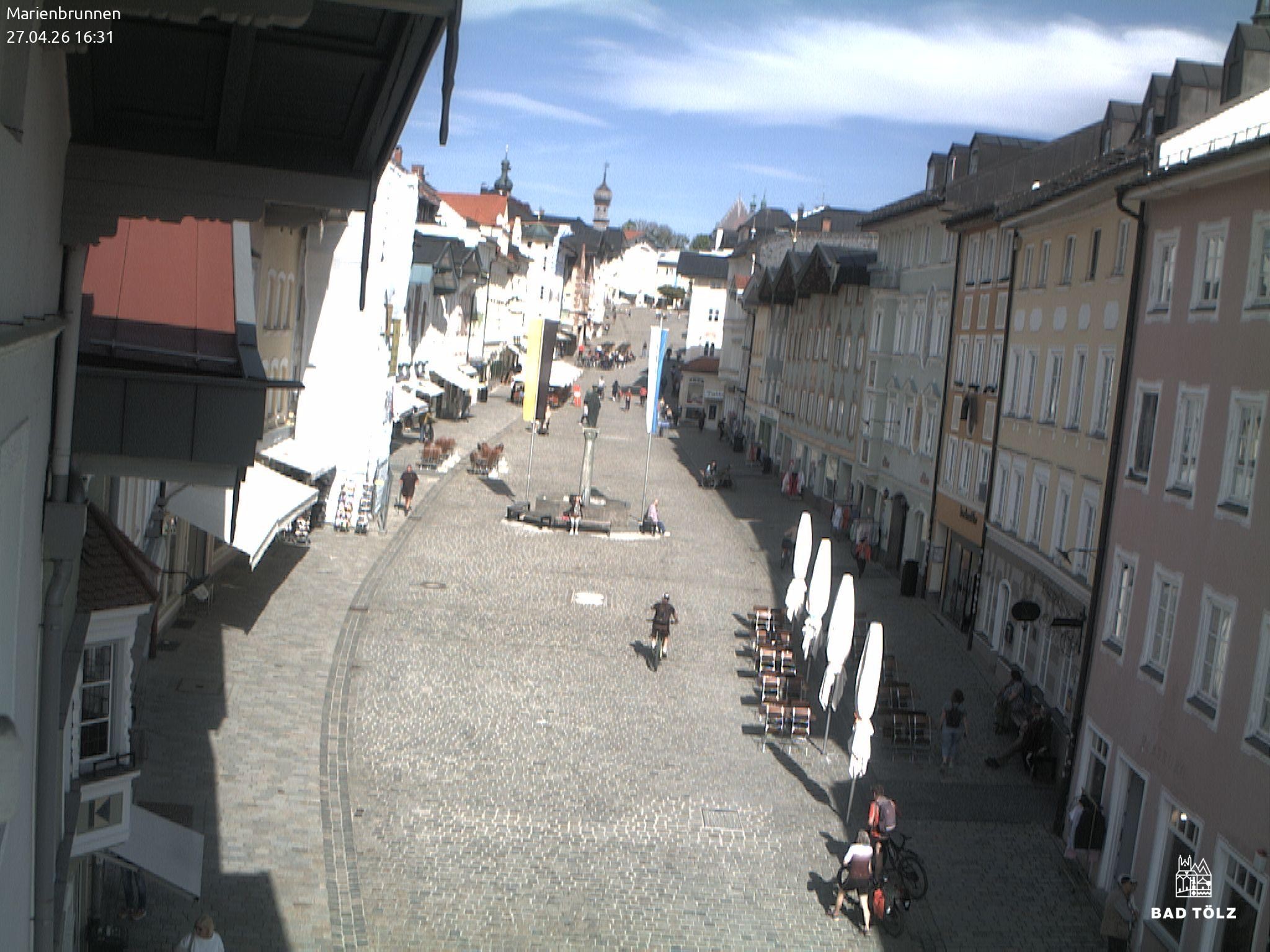 Archiv Foto Webcam Blick auf den Marienbrunnen Bad Tölz