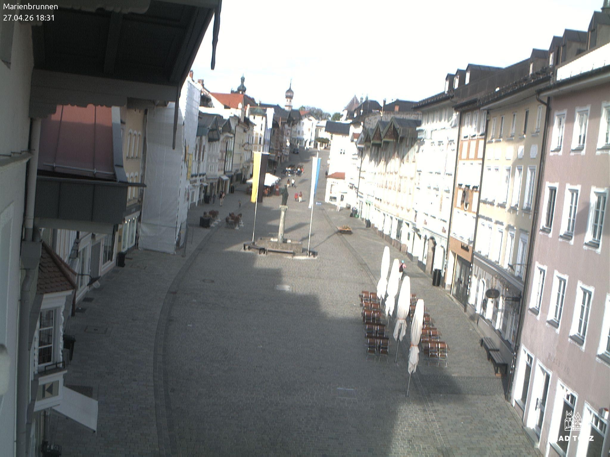 Archiv Foto Webcam Blick auf den Marienbrunnen Bad Tölz
