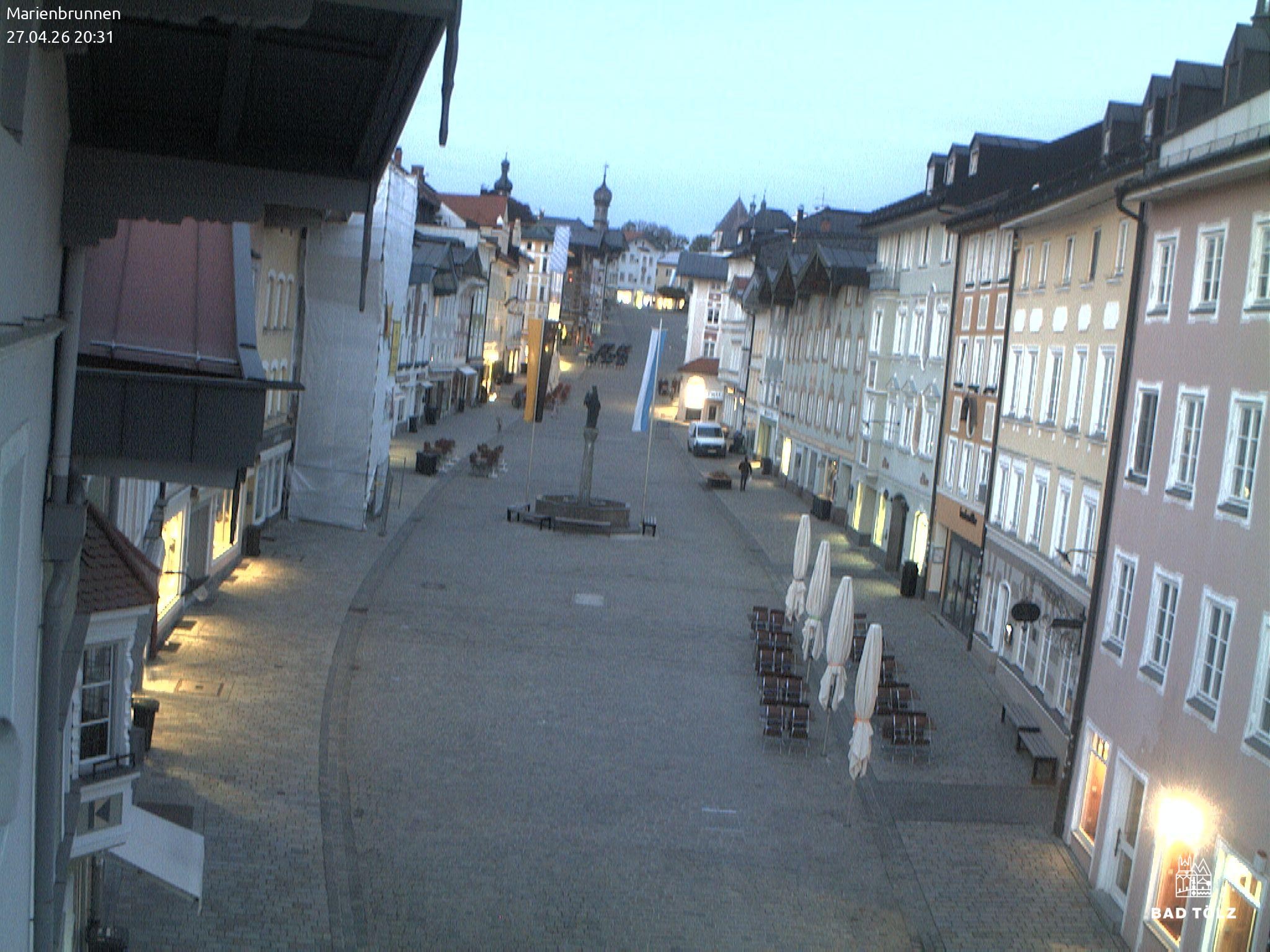 Archiv Foto Webcam Blick auf den Marienbrunnen Bad Tölz