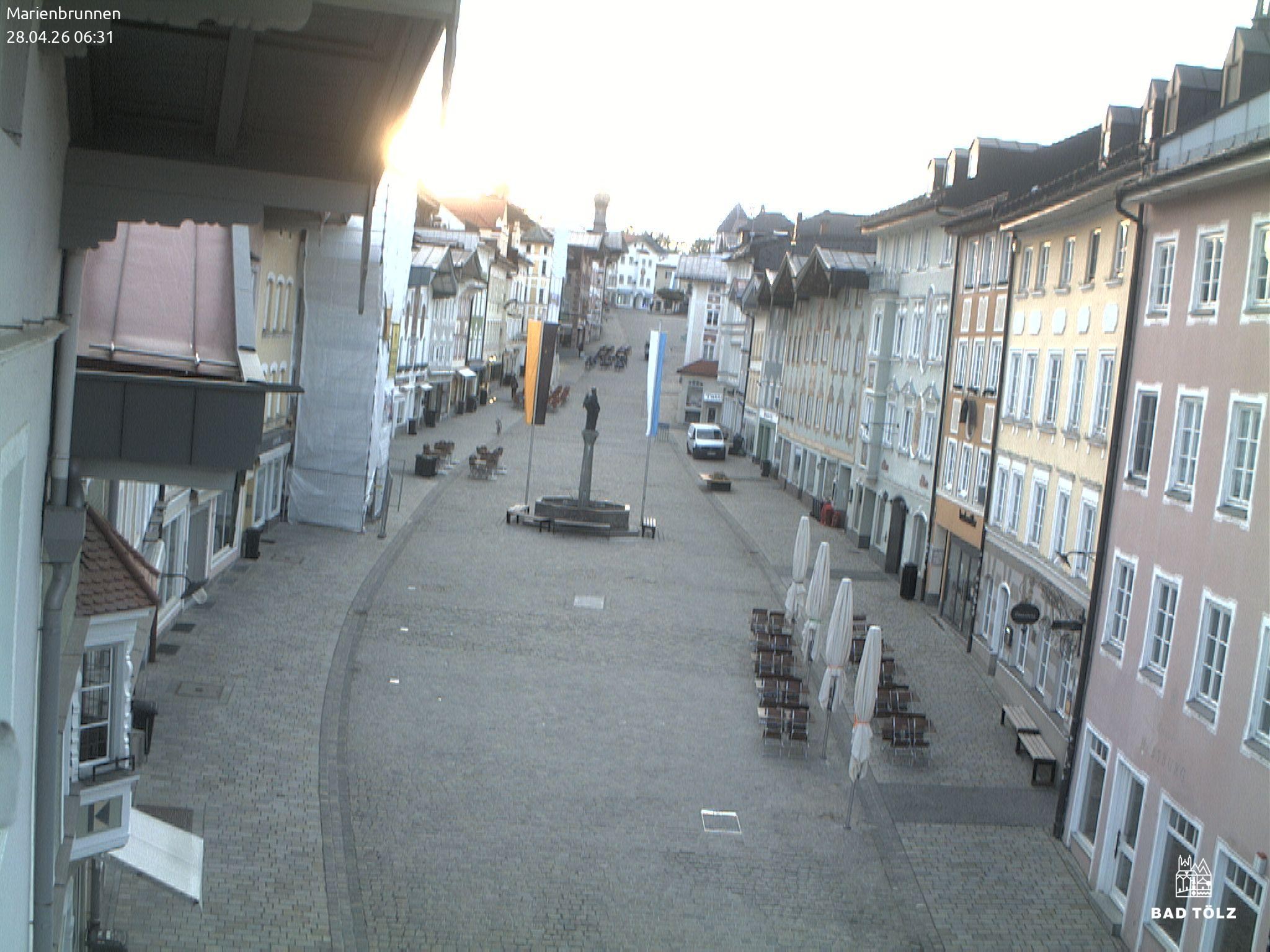 Archiv Foto Webcam Blick auf den Marienbrunnen Bad Tölz