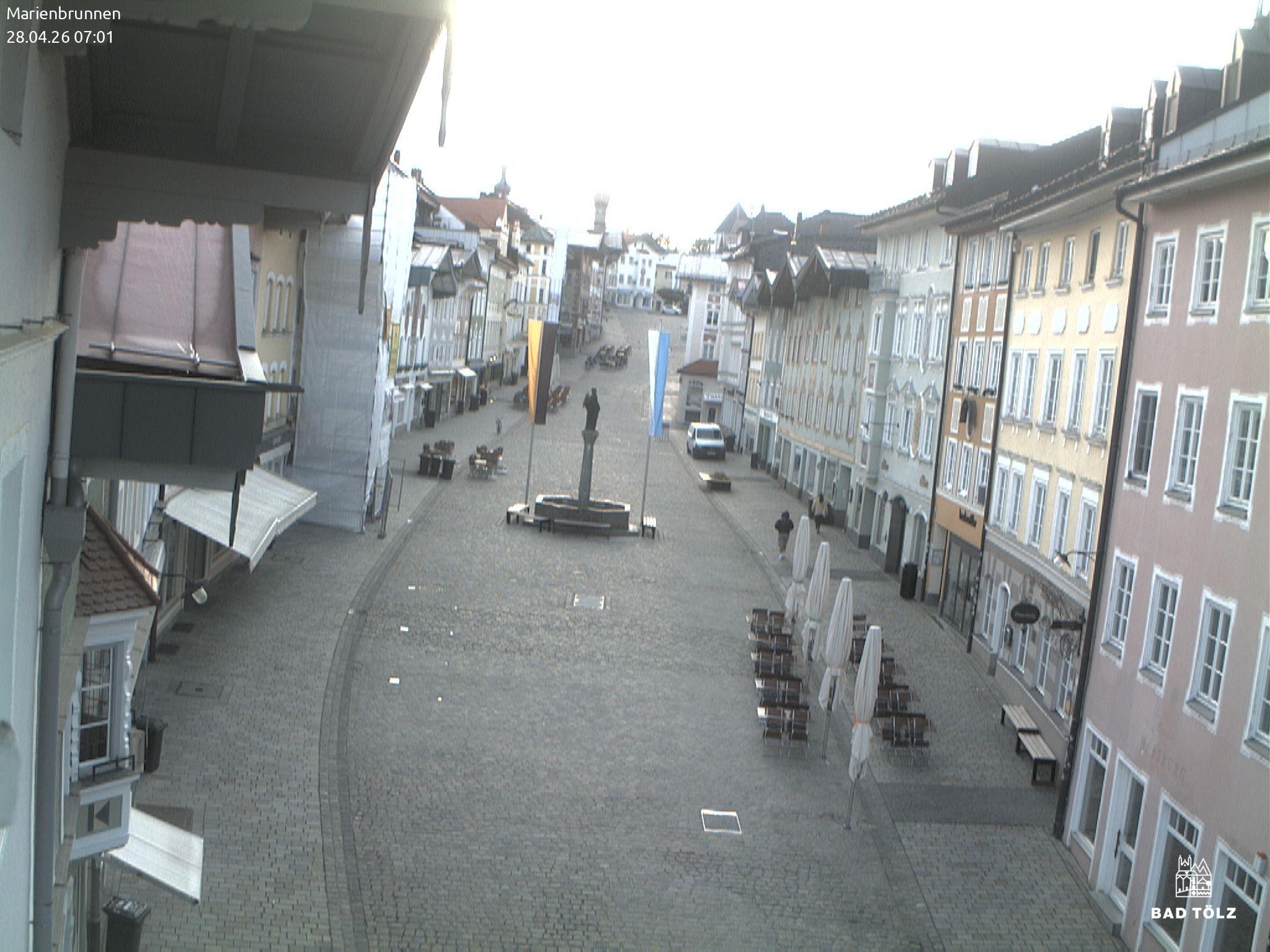 Archiv Foto Webcam Blick auf den Marienbrunnen Bad Tölz