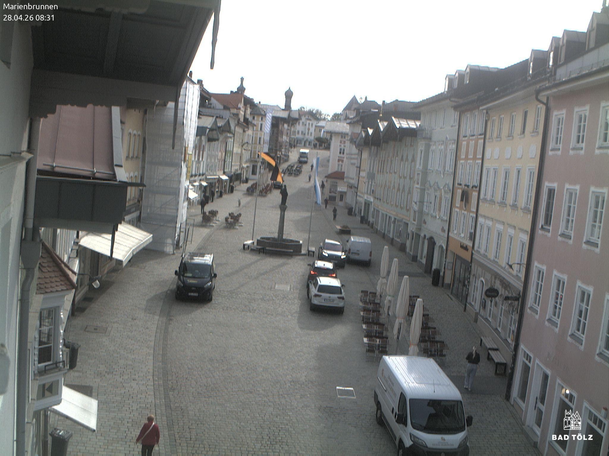Archiv Foto Webcam Blick auf den Marienbrunnen Bad Tölz