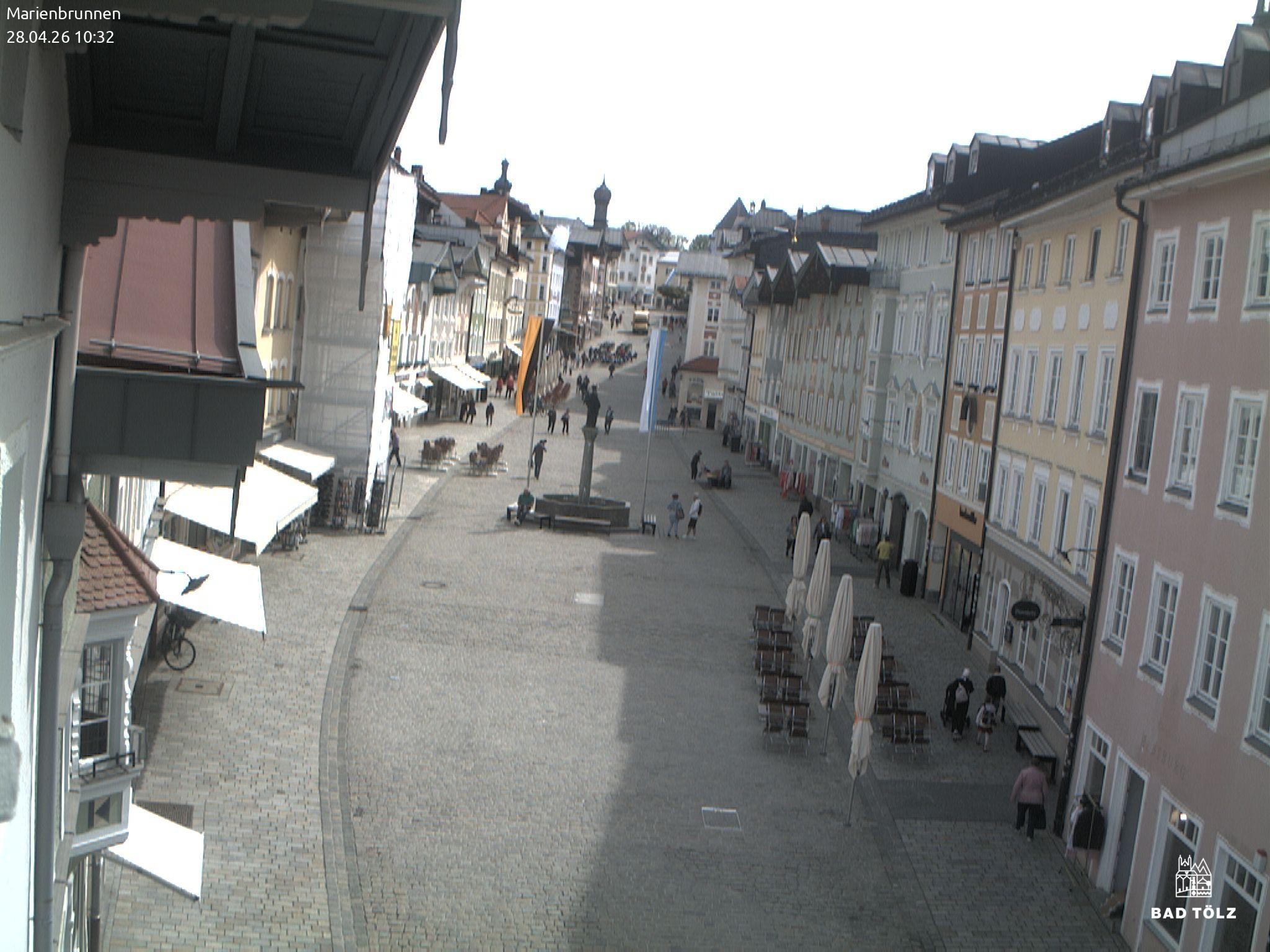 Archiv Foto Webcam Blick auf den Marienbrunnen Bad Tölz