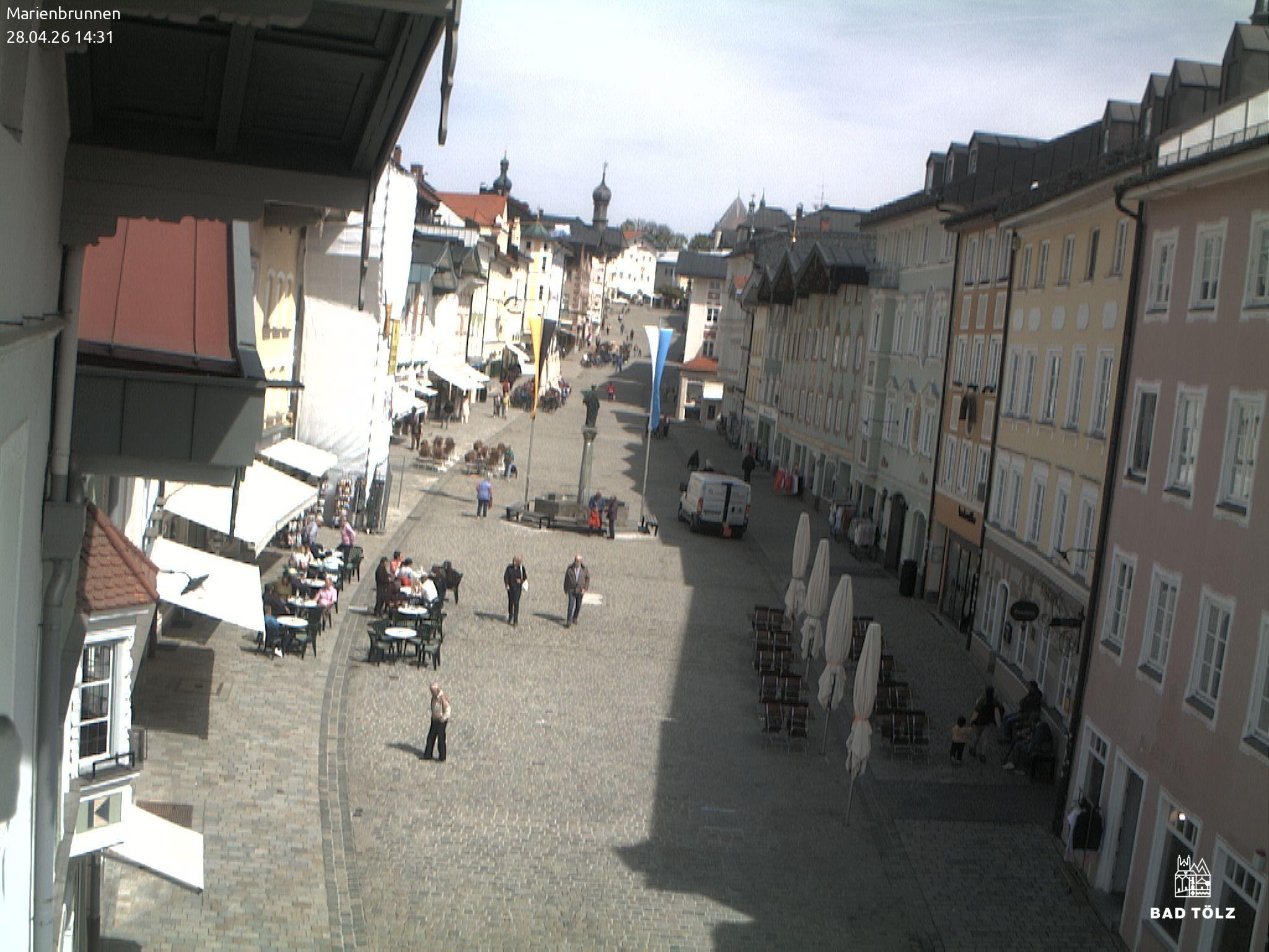 Archiv Foto Webcam Blick auf den Marienbrunnen Bad Tölz