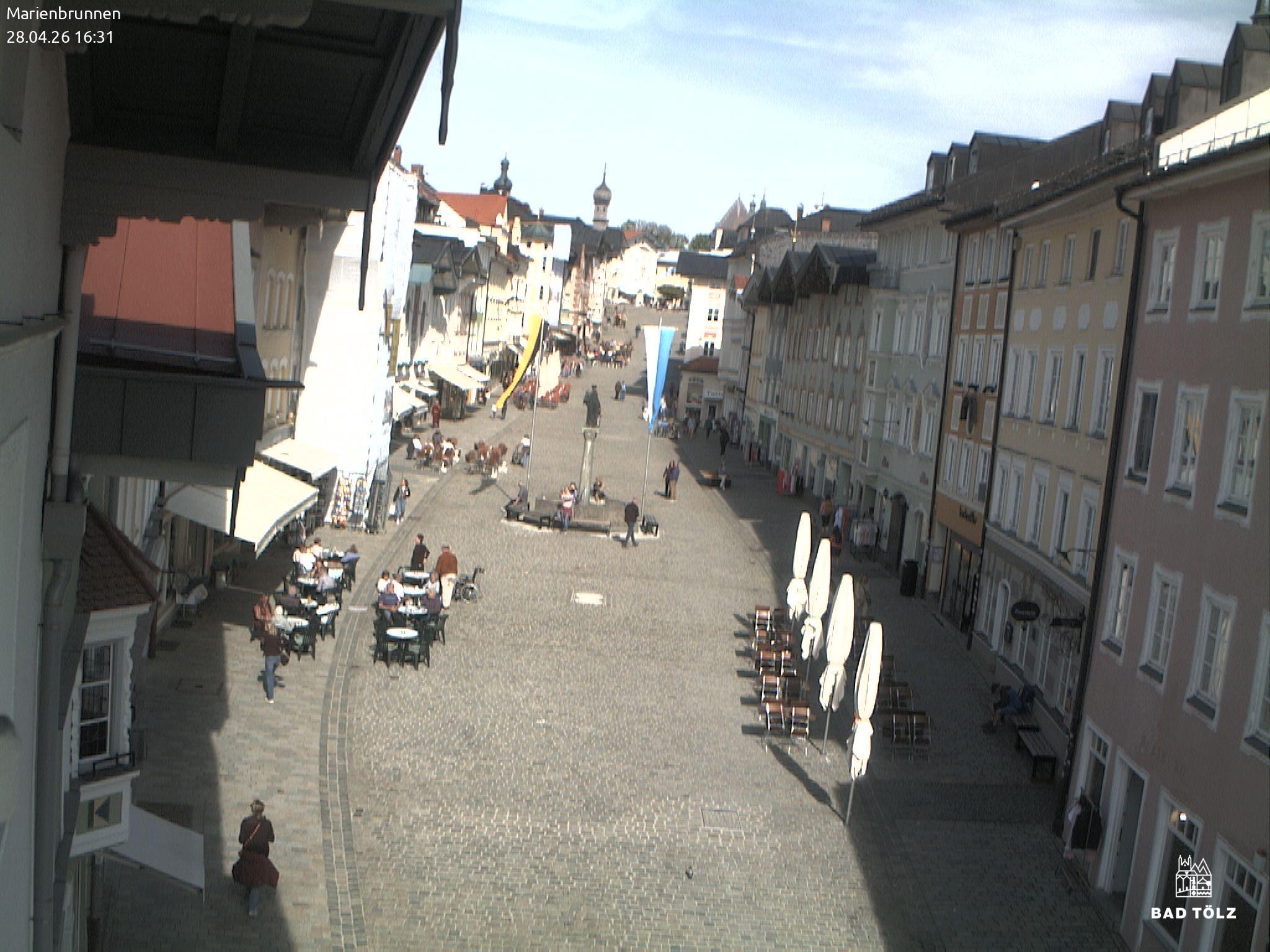 Archiv Foto Webcam Blick auf den Marienbrunnen Bad Tölz