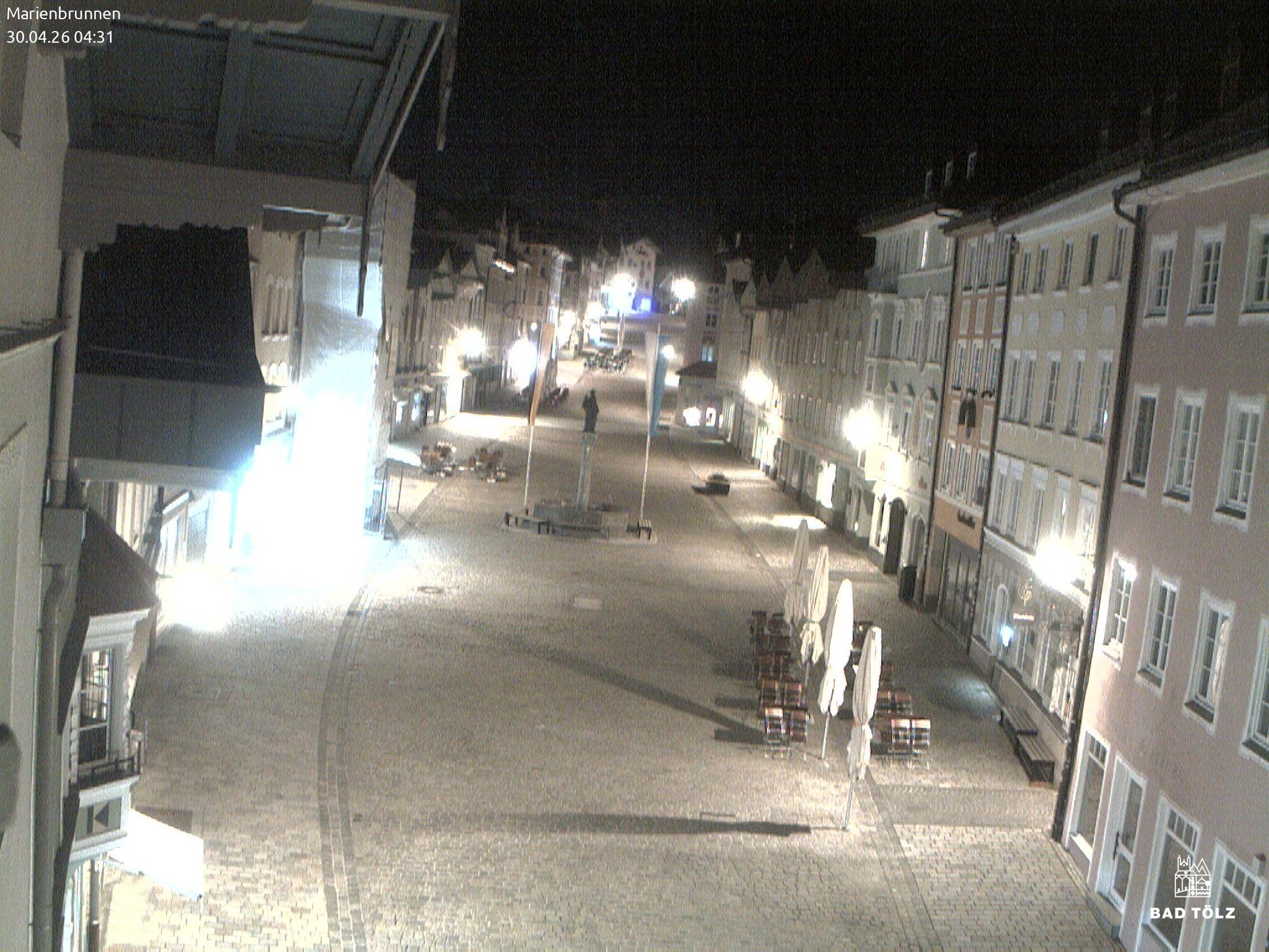Archiv Foto Webcam Blick auf den Marienbrunnen Bad Tölz