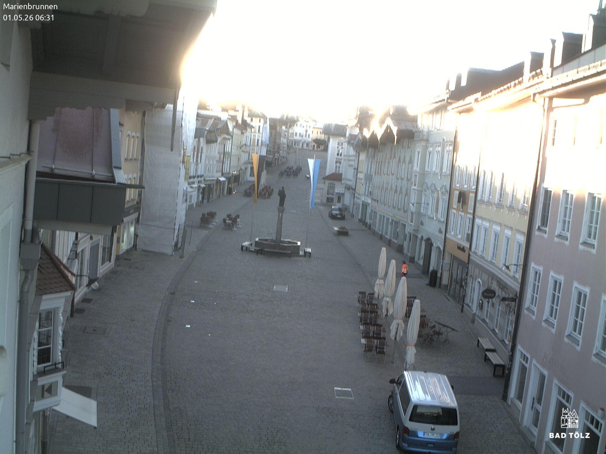 Archiv Foto Webcam Blick auf den Marienbrunnen Bad Tölz