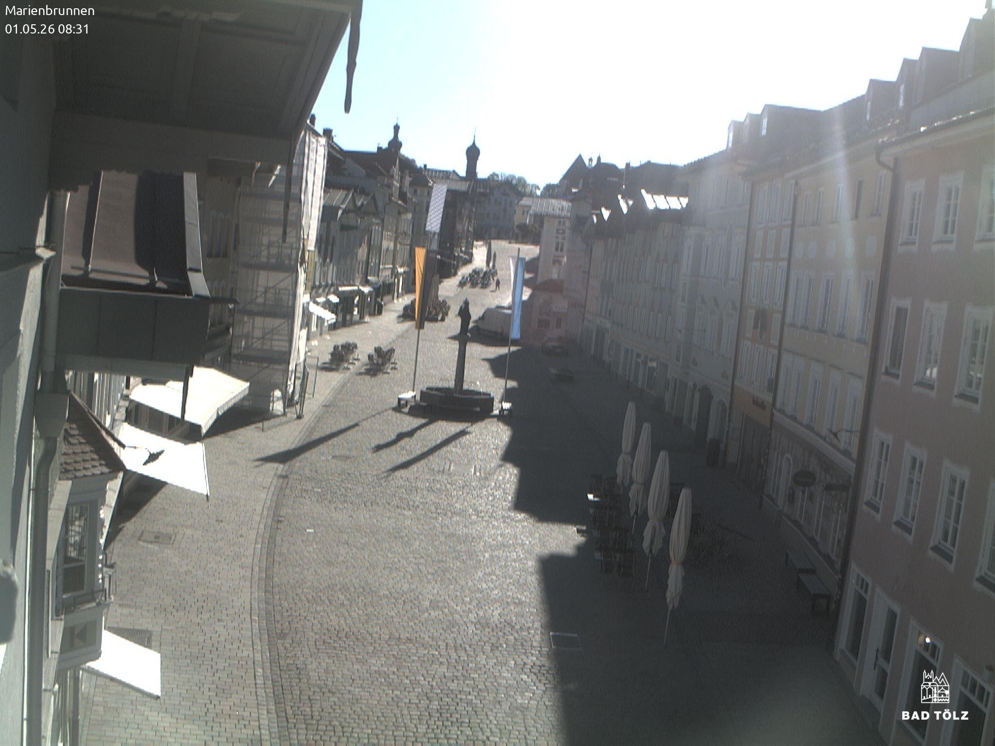 Archiv Foto Webcam Blick auf den Marienbrunnen Bad Tölz
