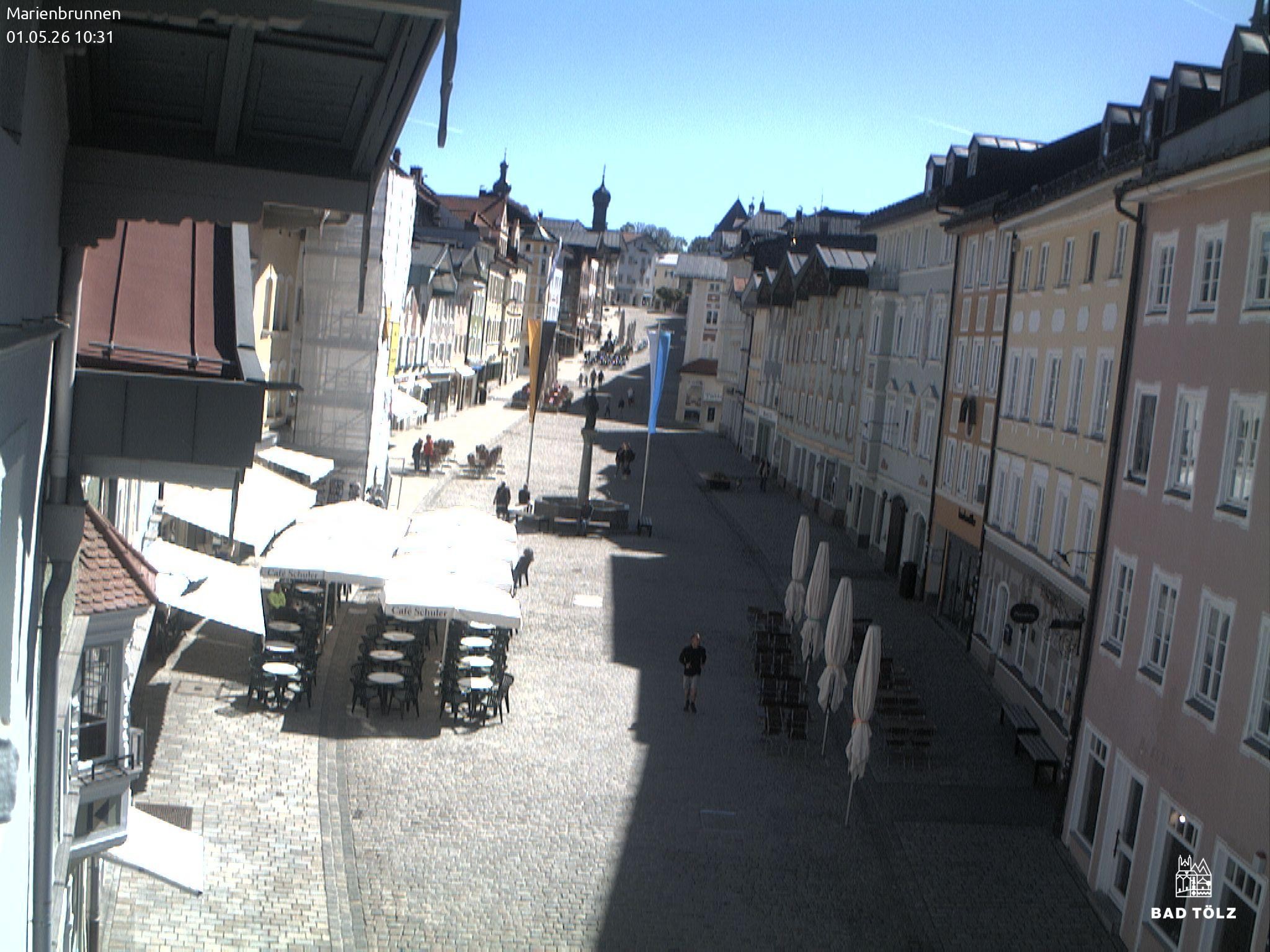 Archiv Foto Webcam Blick auf den Marienbrunnen Bad Tölz