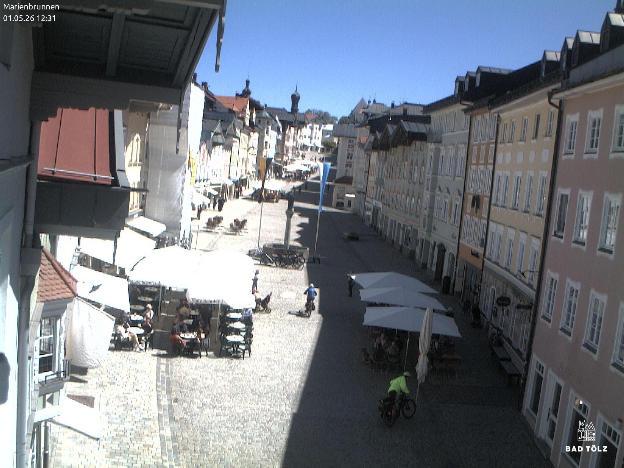Archiv Foto Webcam Blick auf den Marienbrunnen Bad Tölz