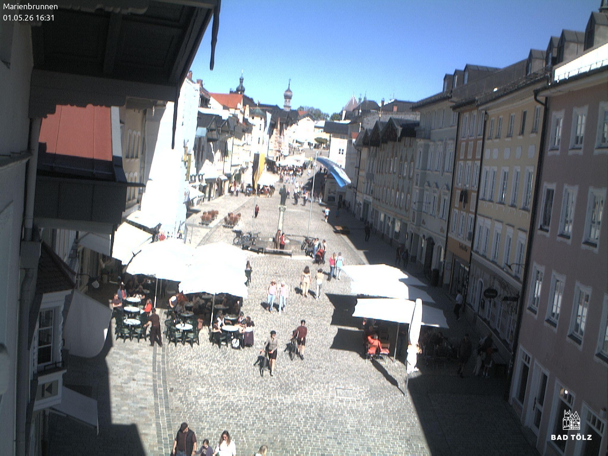 Archiv Foto Webcam Blick auf den Marienbrunnen Bad Tölz