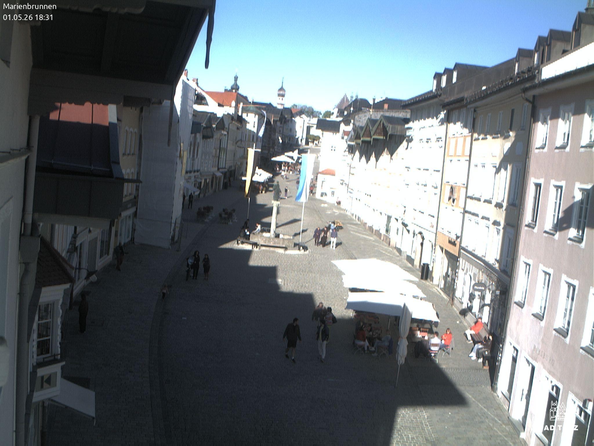 Archiv Foto Webcam Blick auf den Marienbrunnen Bad Tölz
