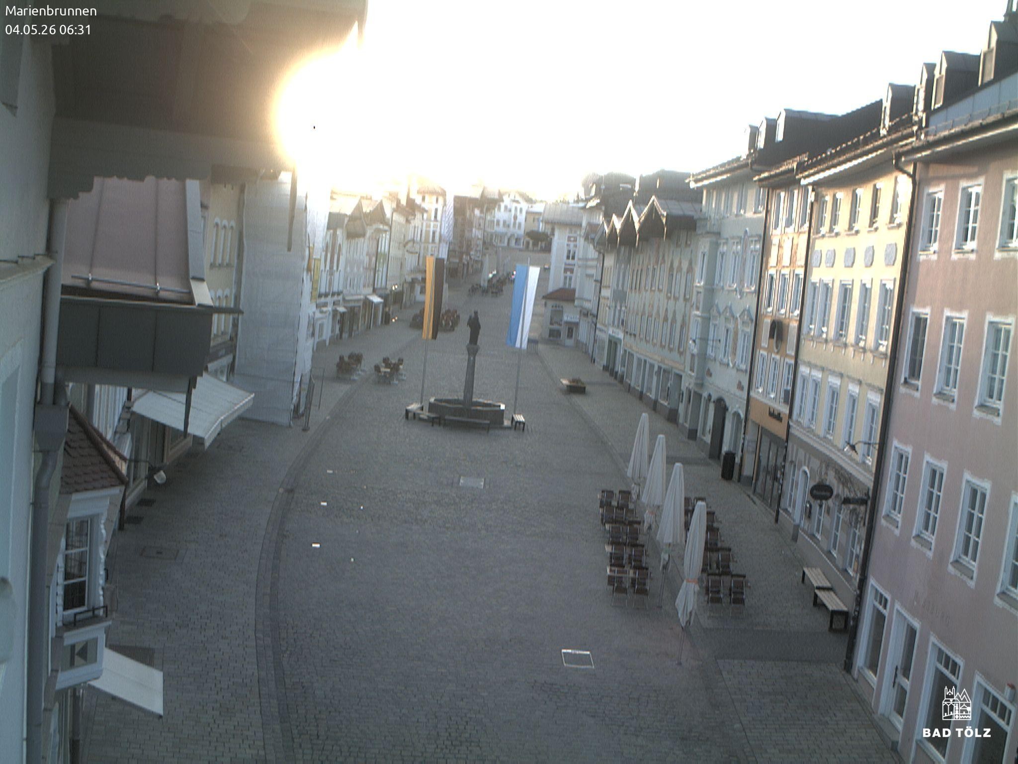 Archiv Foto Webcam Blick auf den Marienbrunnen Bad Tölz