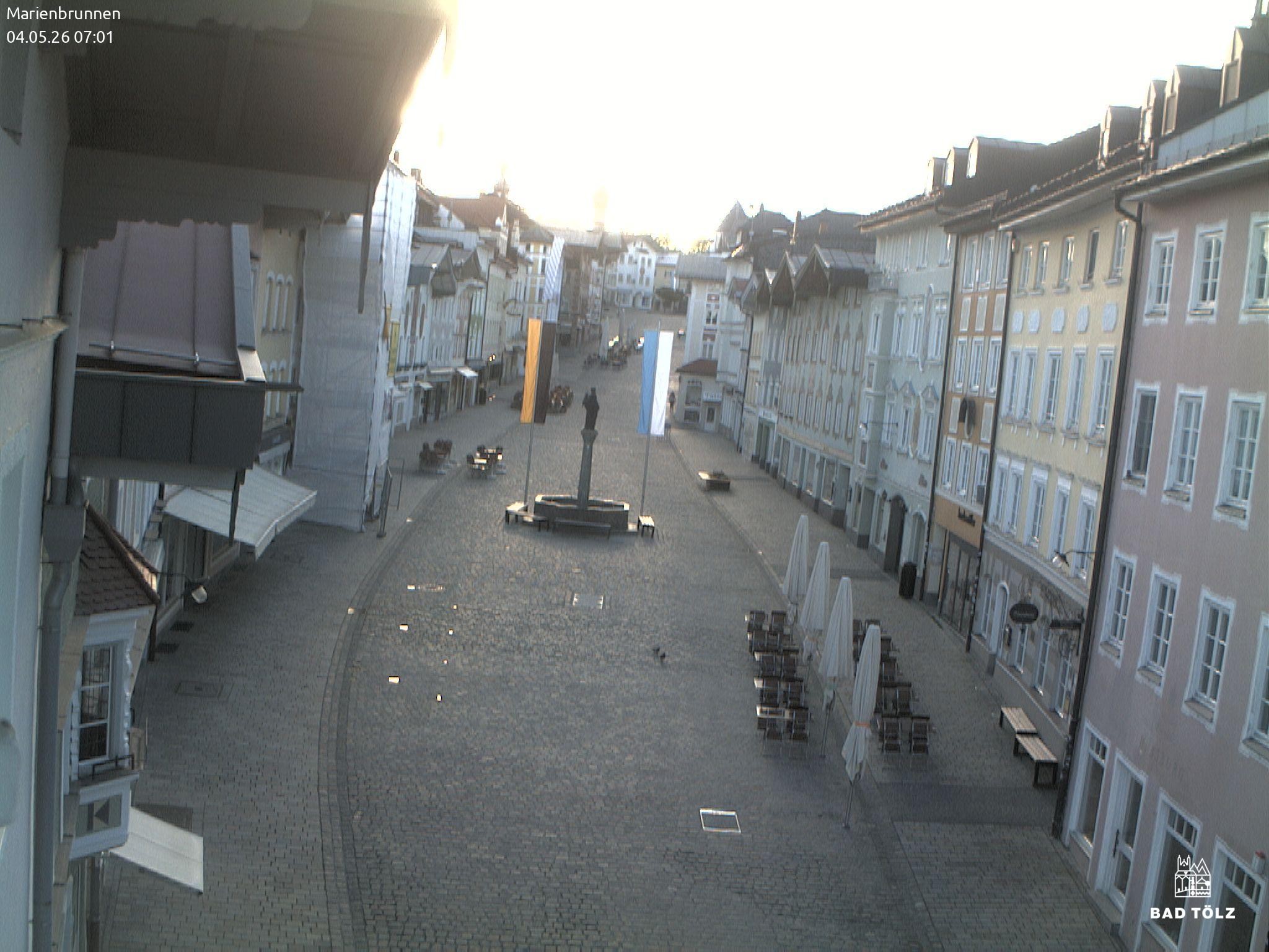 Archiv Foto Webcam Blick auf den Marienbrunnen Bad Tölz