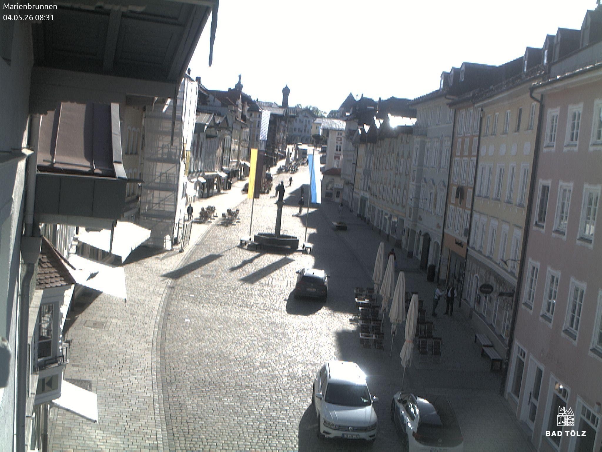 Archiv Foto Webcam Blick auf den Marienbrunnen Bad Tölz
