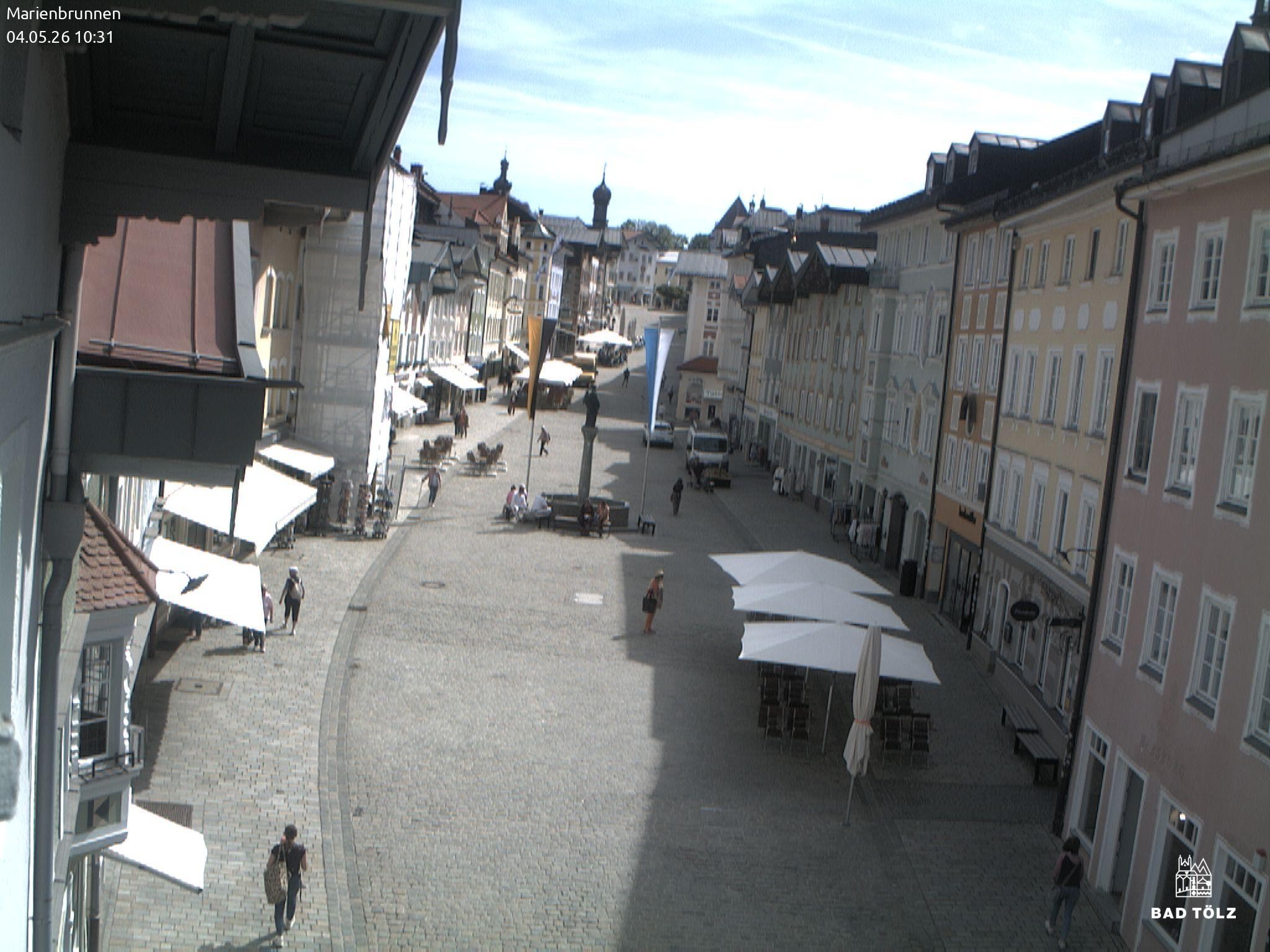 Archiv Foto Webcam Blick auf den Marienbrunnen Bad Tölz