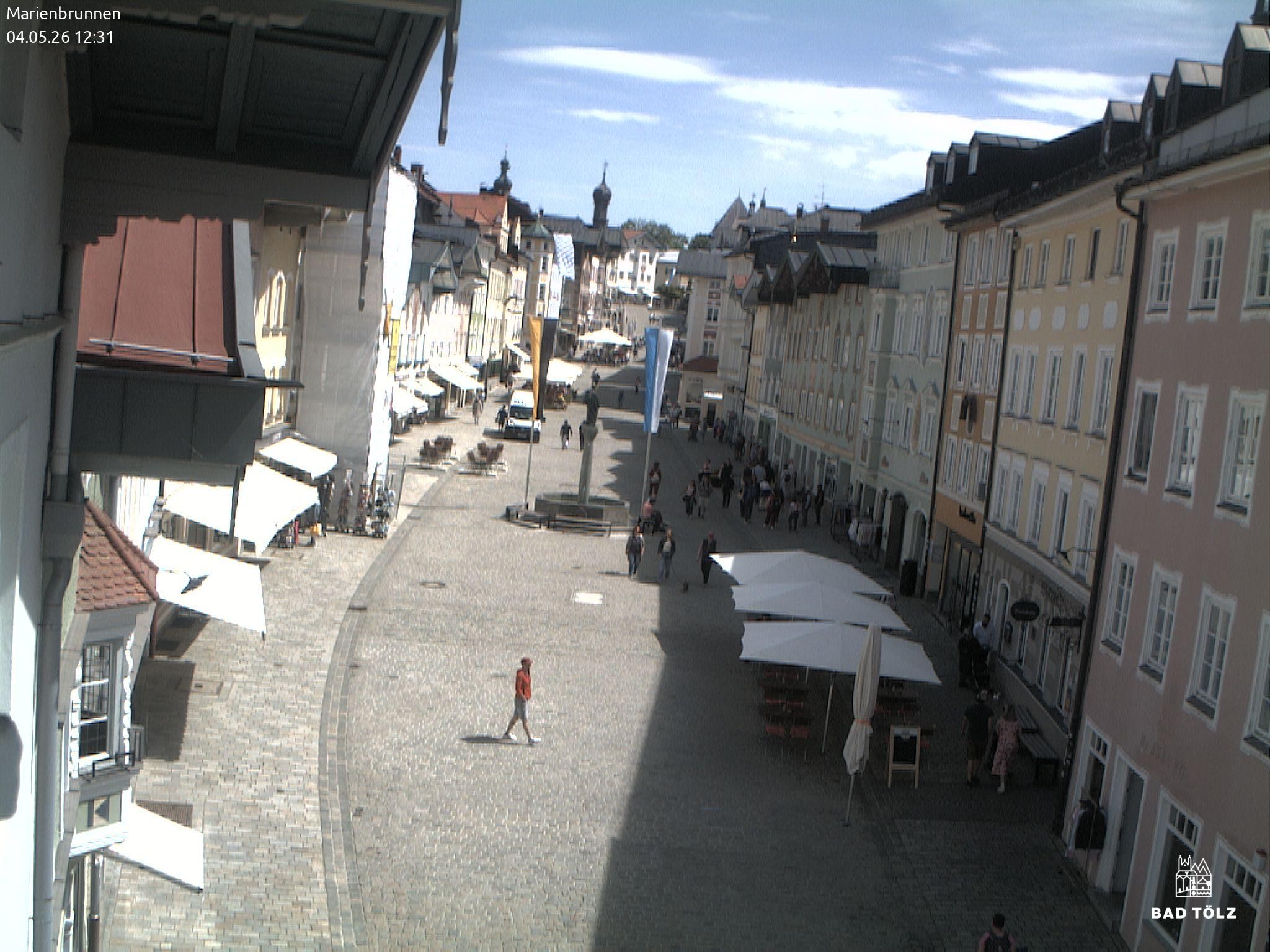 Archiv Foto Webcam Blick auf den Marienbrunnen Bad Tölz
