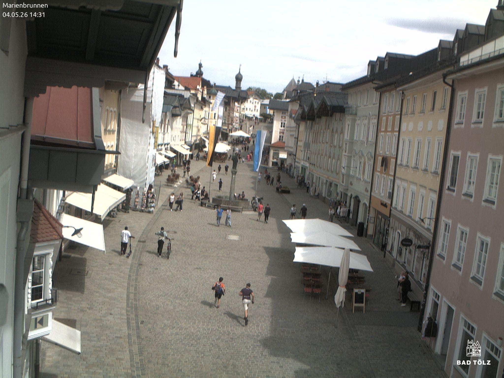 Archiv Foto Webcam Blick auf den Marienbrunnen Bad Tölz