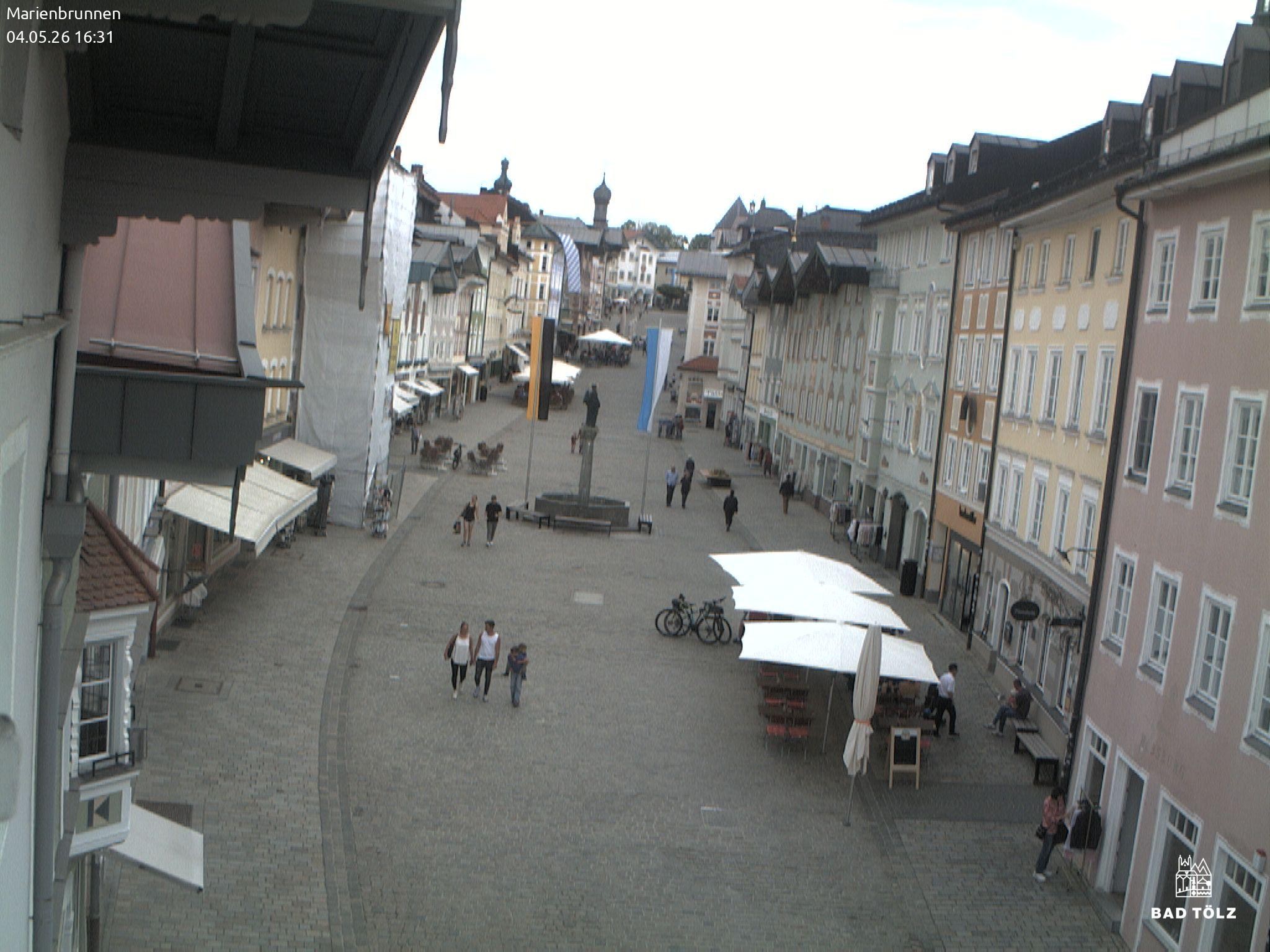 Archiv Foto Webcam Blick auf den Marienbrunnen Bad Tölz