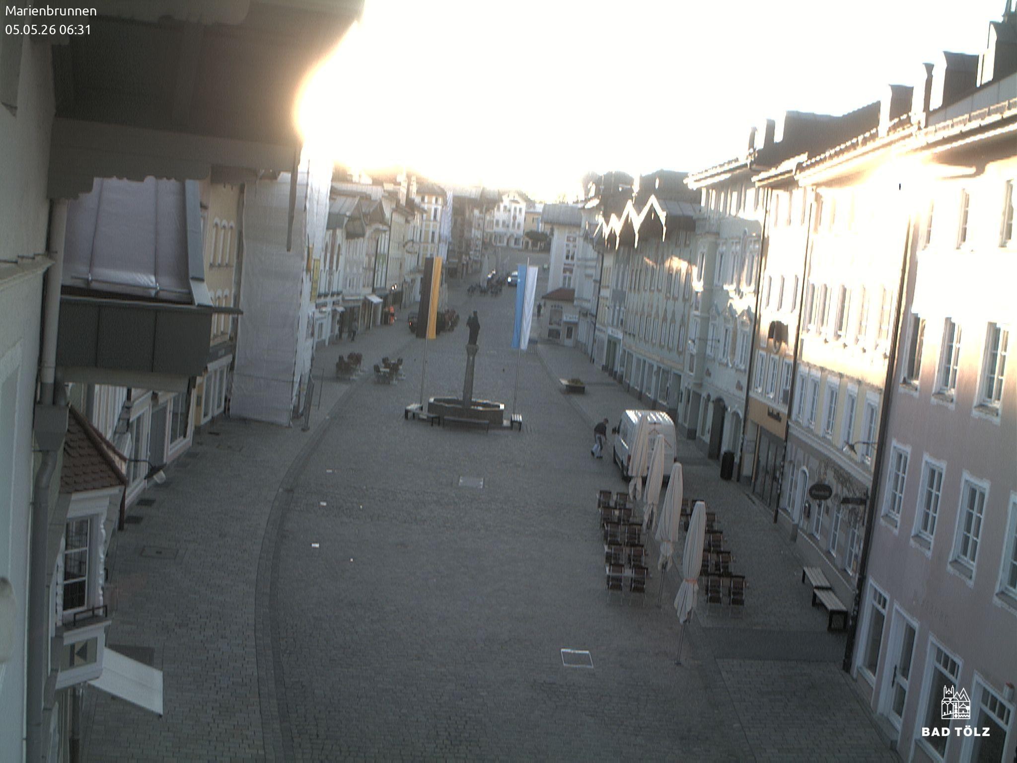 Archiv Foto Webcam Blick auf den Marienbrunnen Bad Tölz