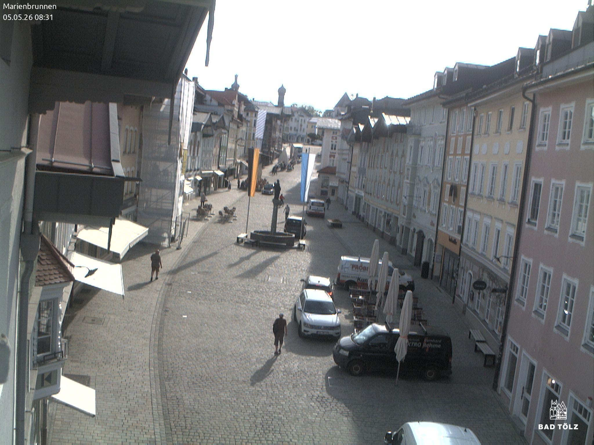 Archiv Foto Webcam Blick auf den Marienbrunnen Bad Tölz