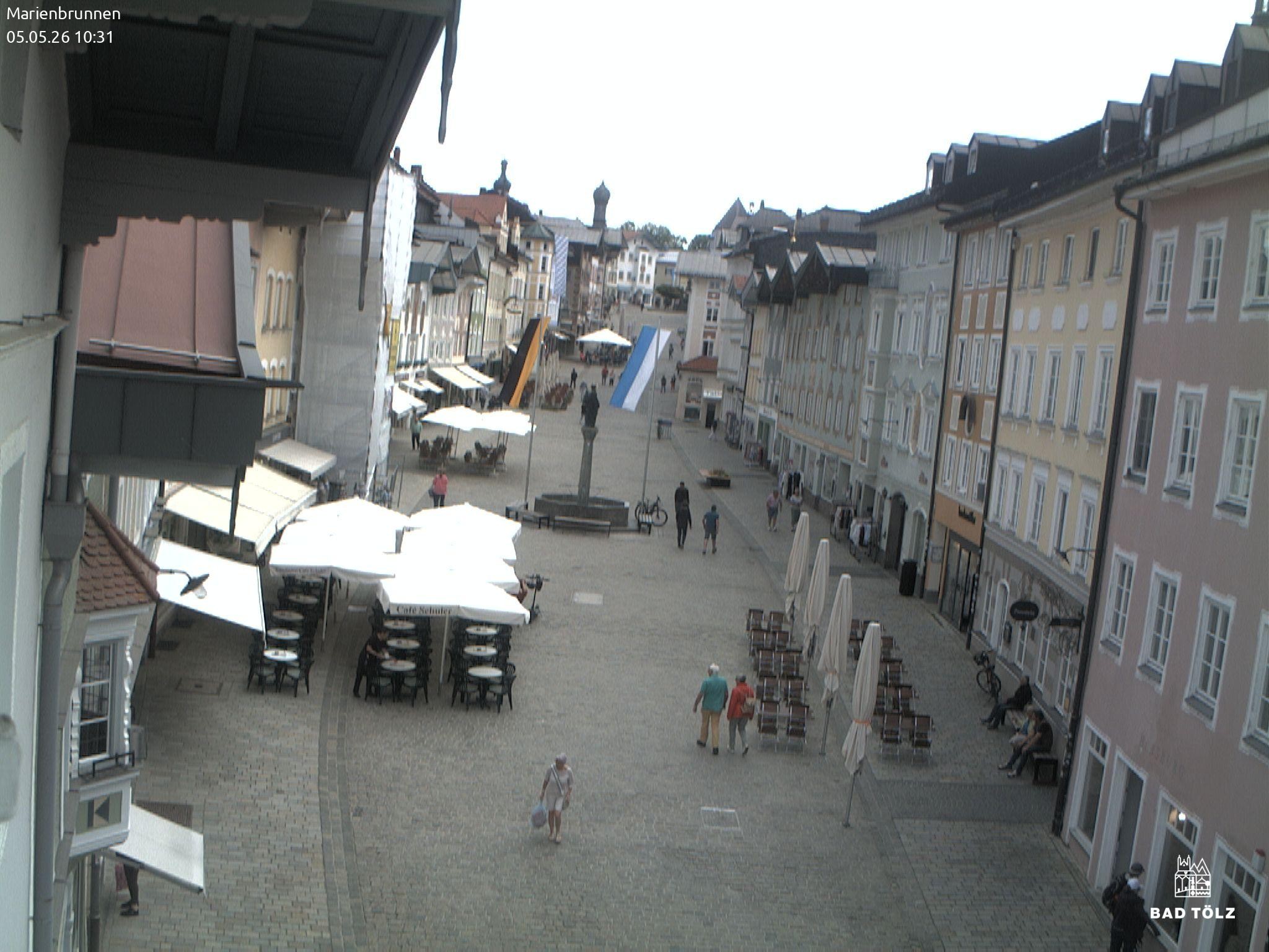 Archiv Foto Webcam Blick auf den Marienbrunnen Bad Tölz