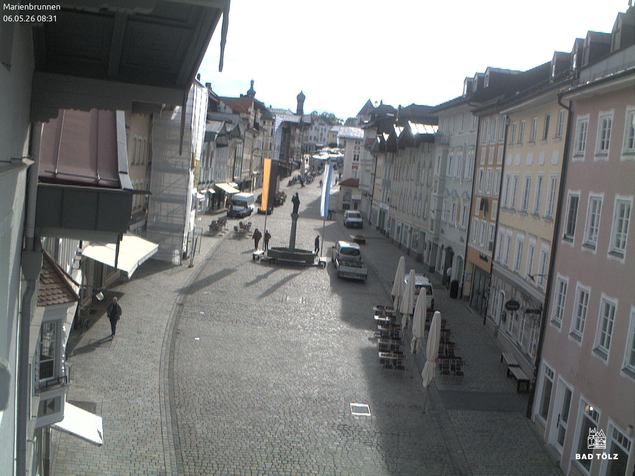 Archiv Foto Webcam Blick auf den Marienbrunnen Bad Tölz
