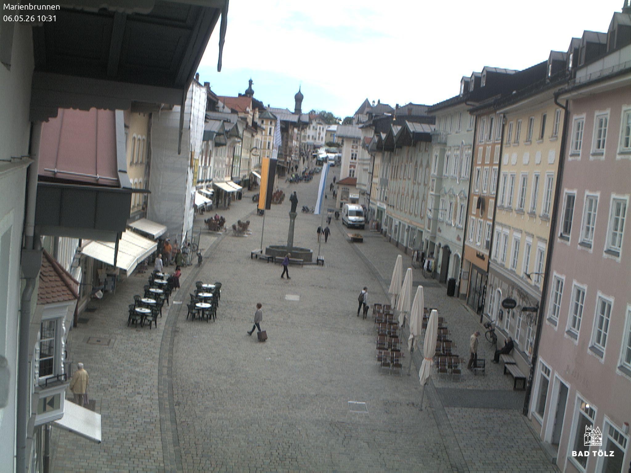 Archiv Foto Webcam Blick auf den Marienbrunnen Bad Tölz