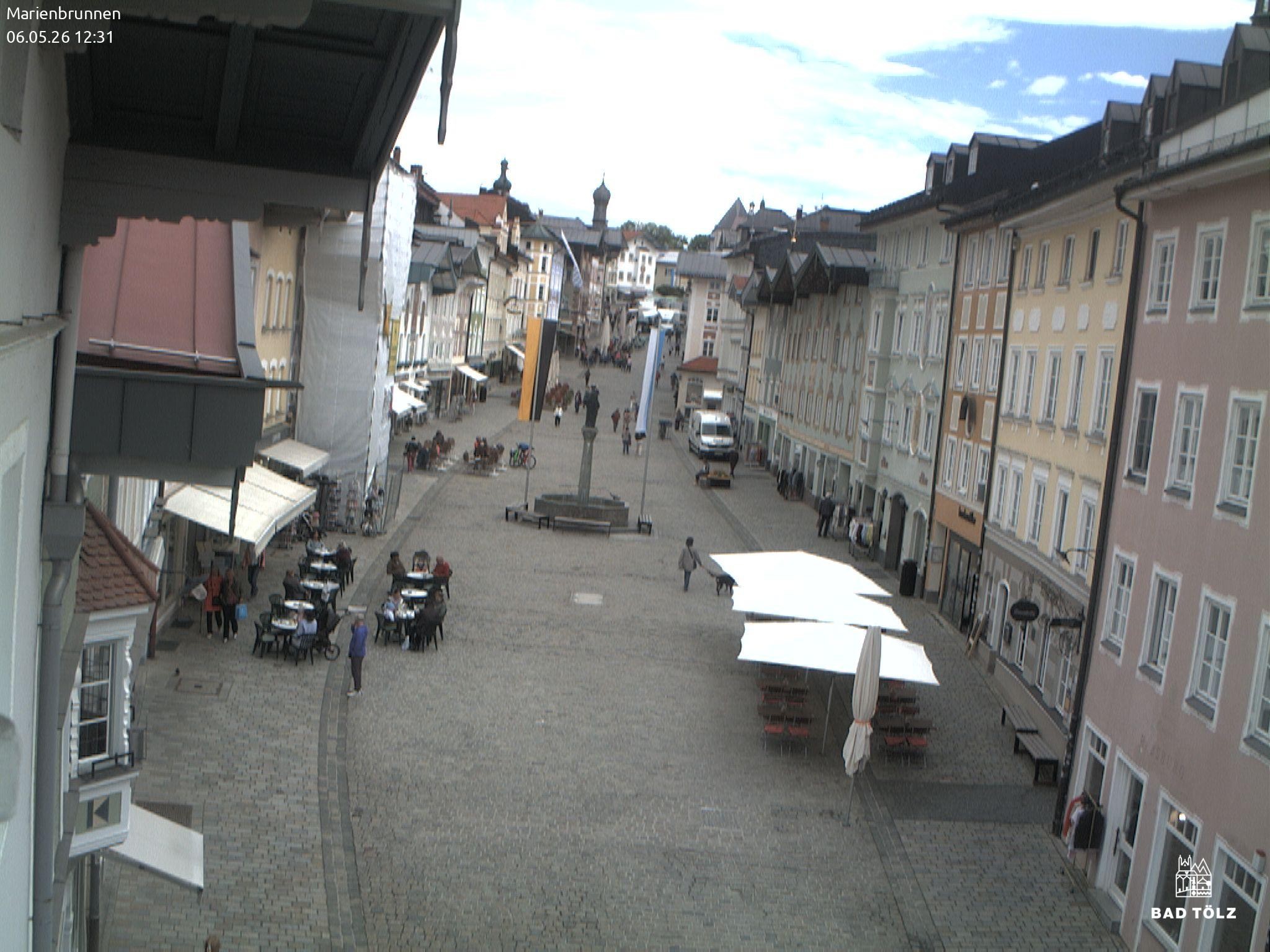Archiv Foto Webcam Blick auf den Marienbrunnen Bad Tölz