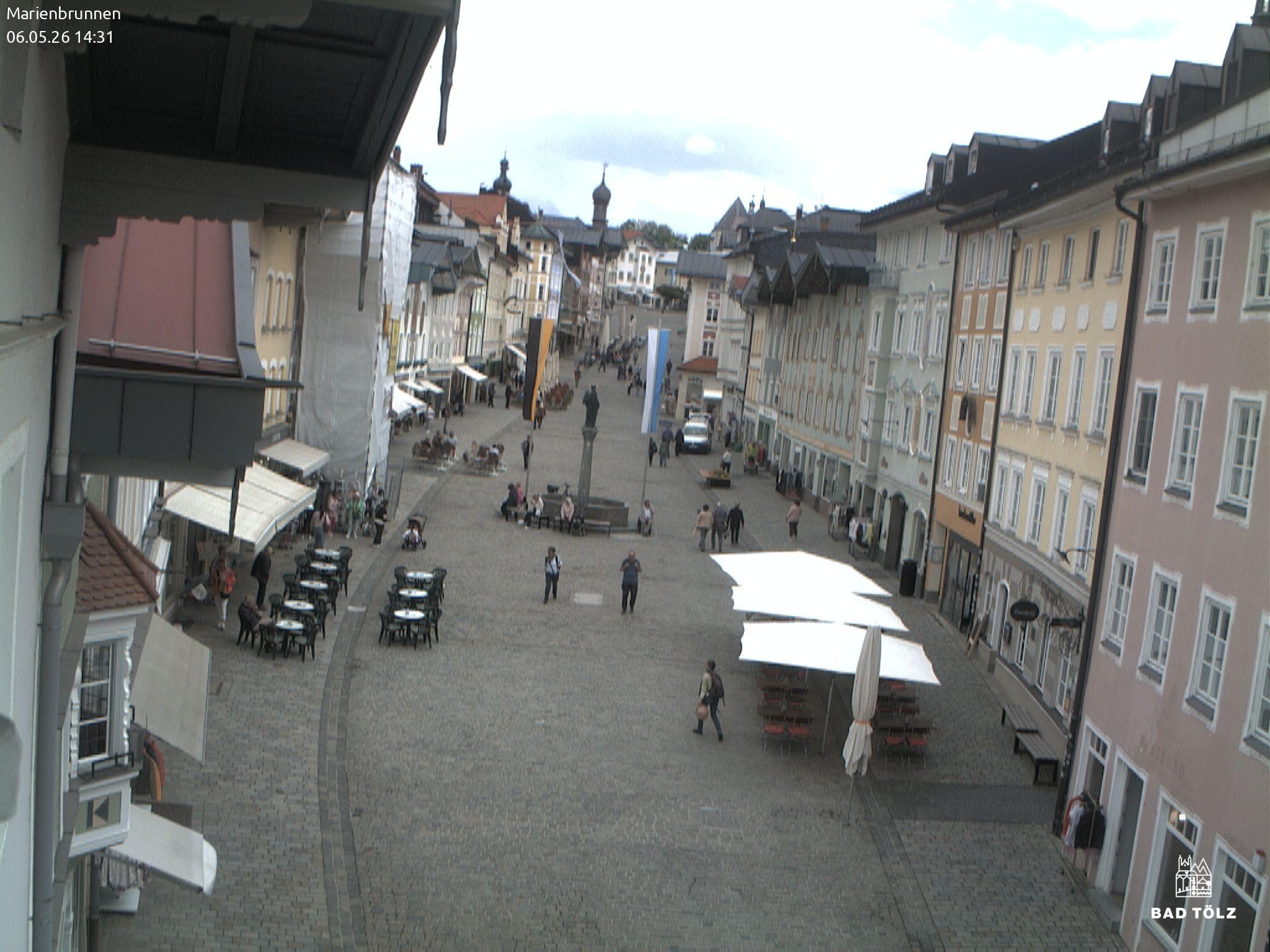Archiv Foto Webcam Blick auf den Marienbrunnen Bad Tölz