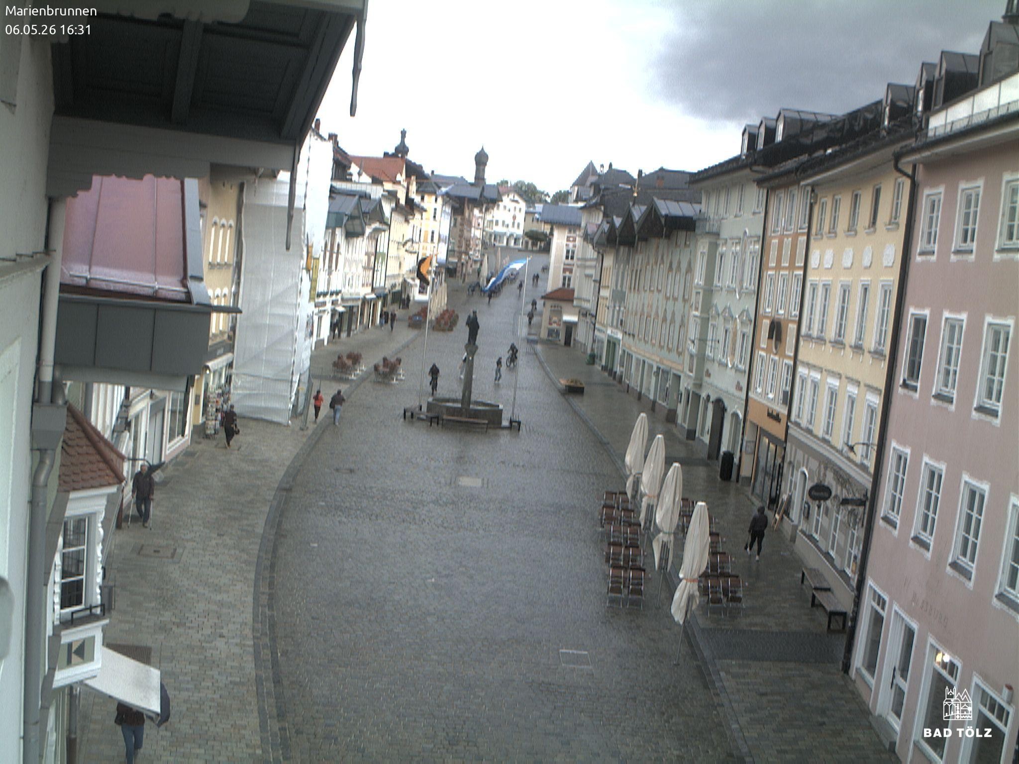Archiv Foto Webcam Blick auf den Marienbrunnen Bad Tölz