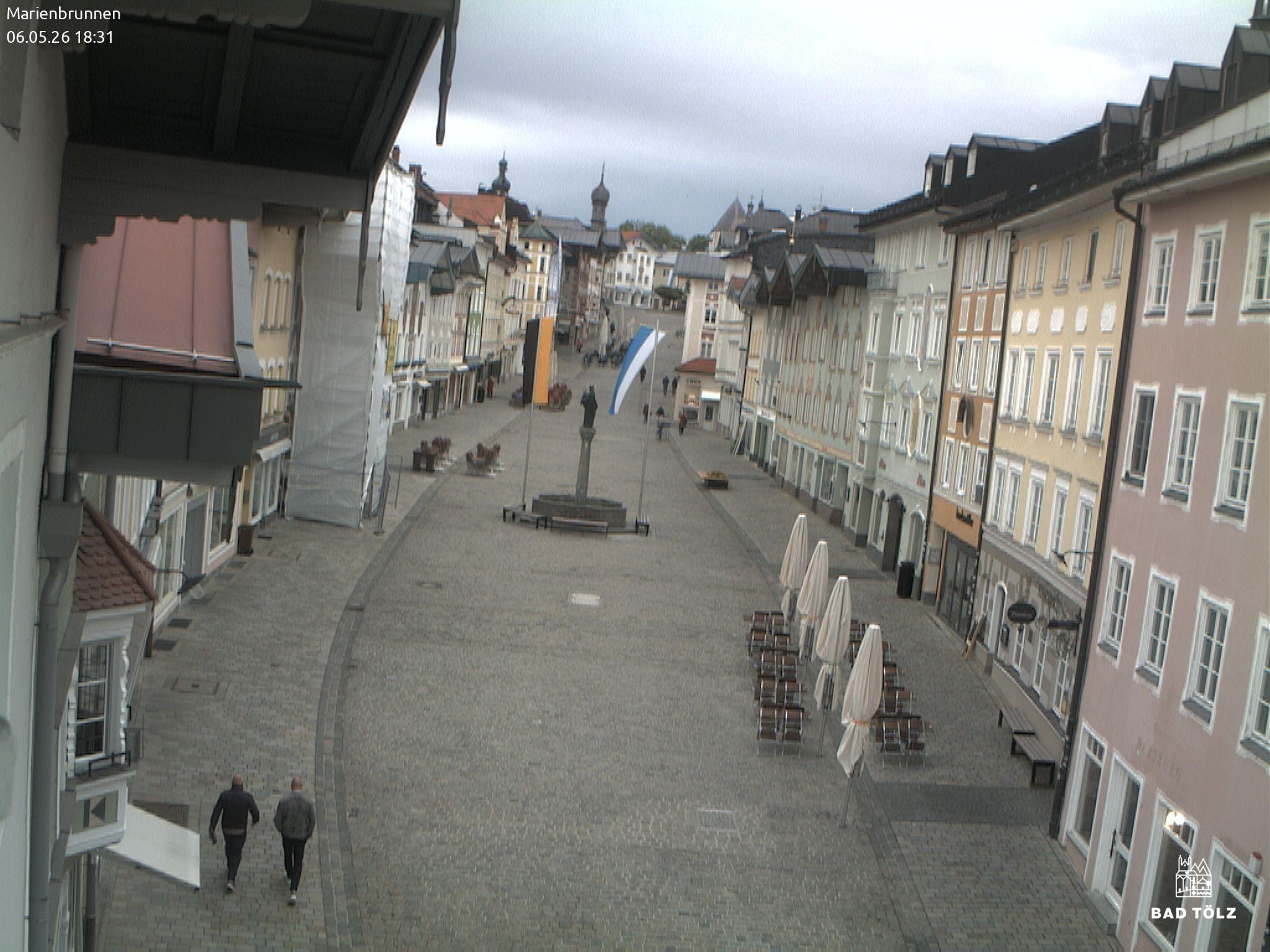 Archiv Foto Webcam Blick auf den Marienbrunnen Bad Tölz