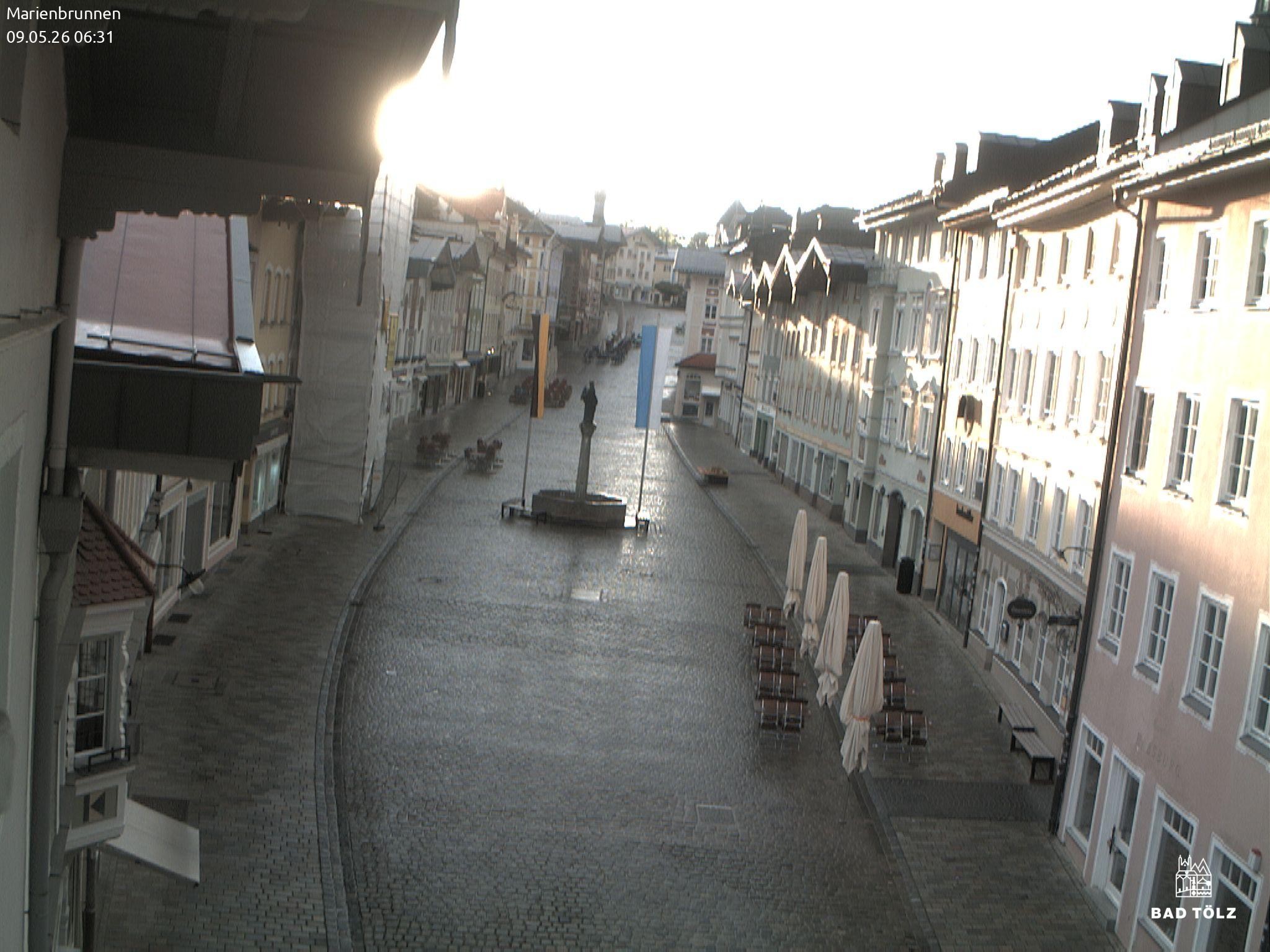 Archiv Foto Webcam Blick auf den Marienbrunnen Bad Tölz
