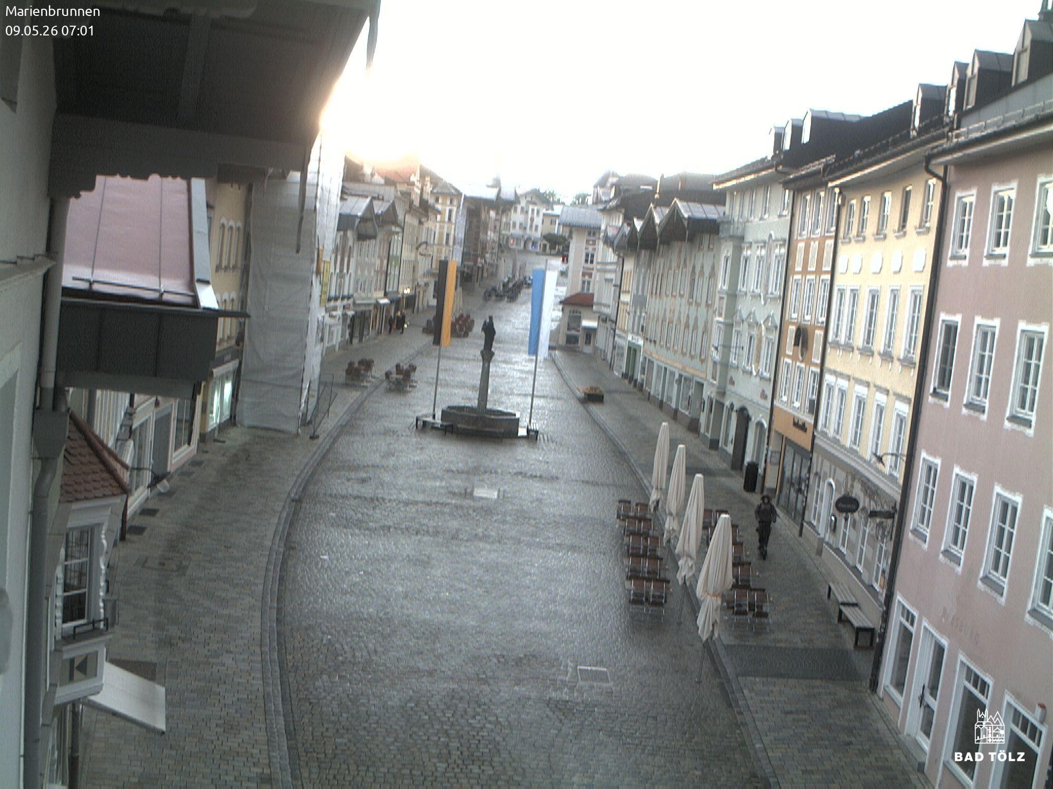 Archiv Foto Webcam Blick auf den Marienbrunnen Bad Tölz