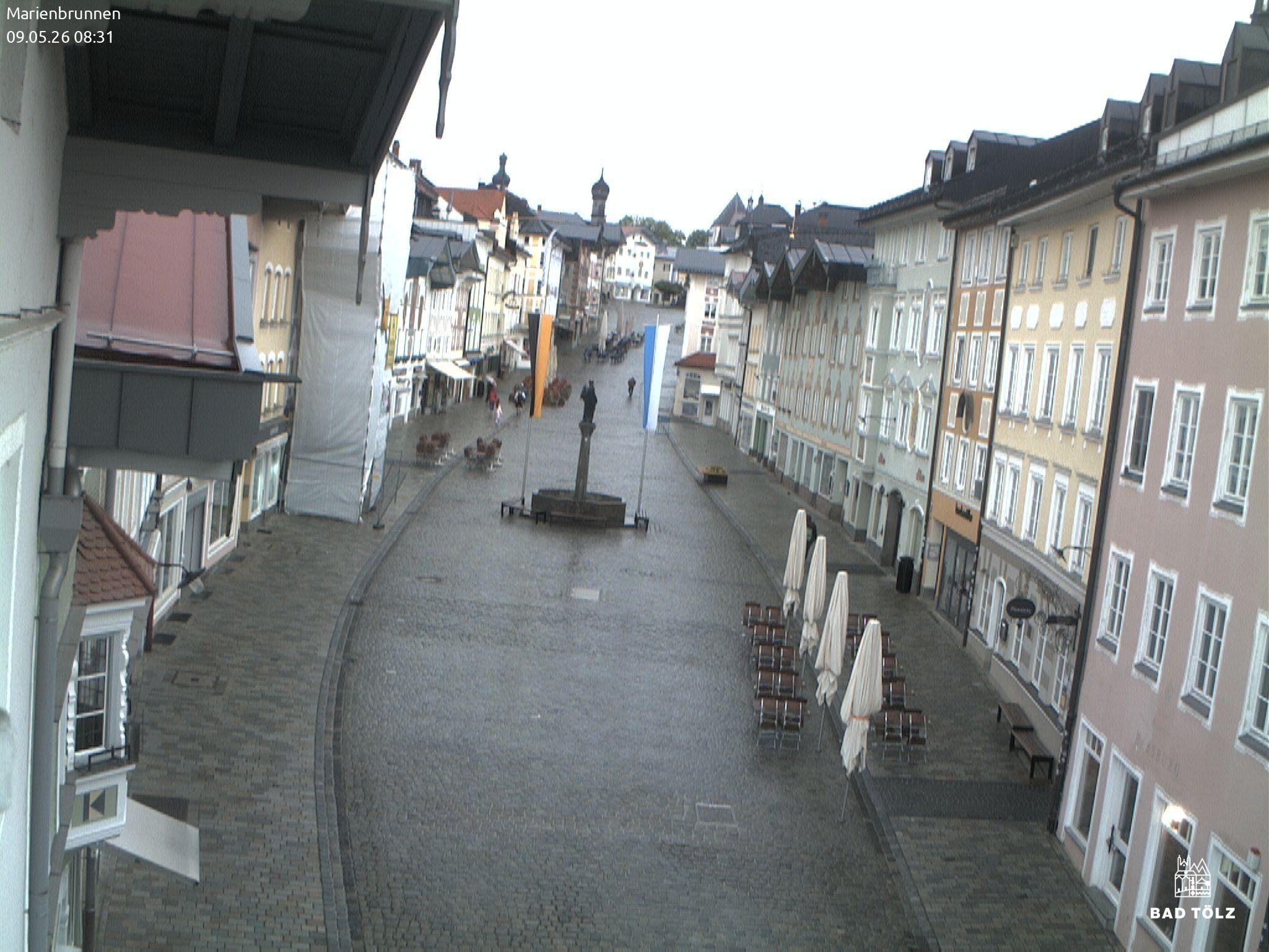 Archiv Foto Webcam Blick auf den Marienbrunnen Bad Tölz