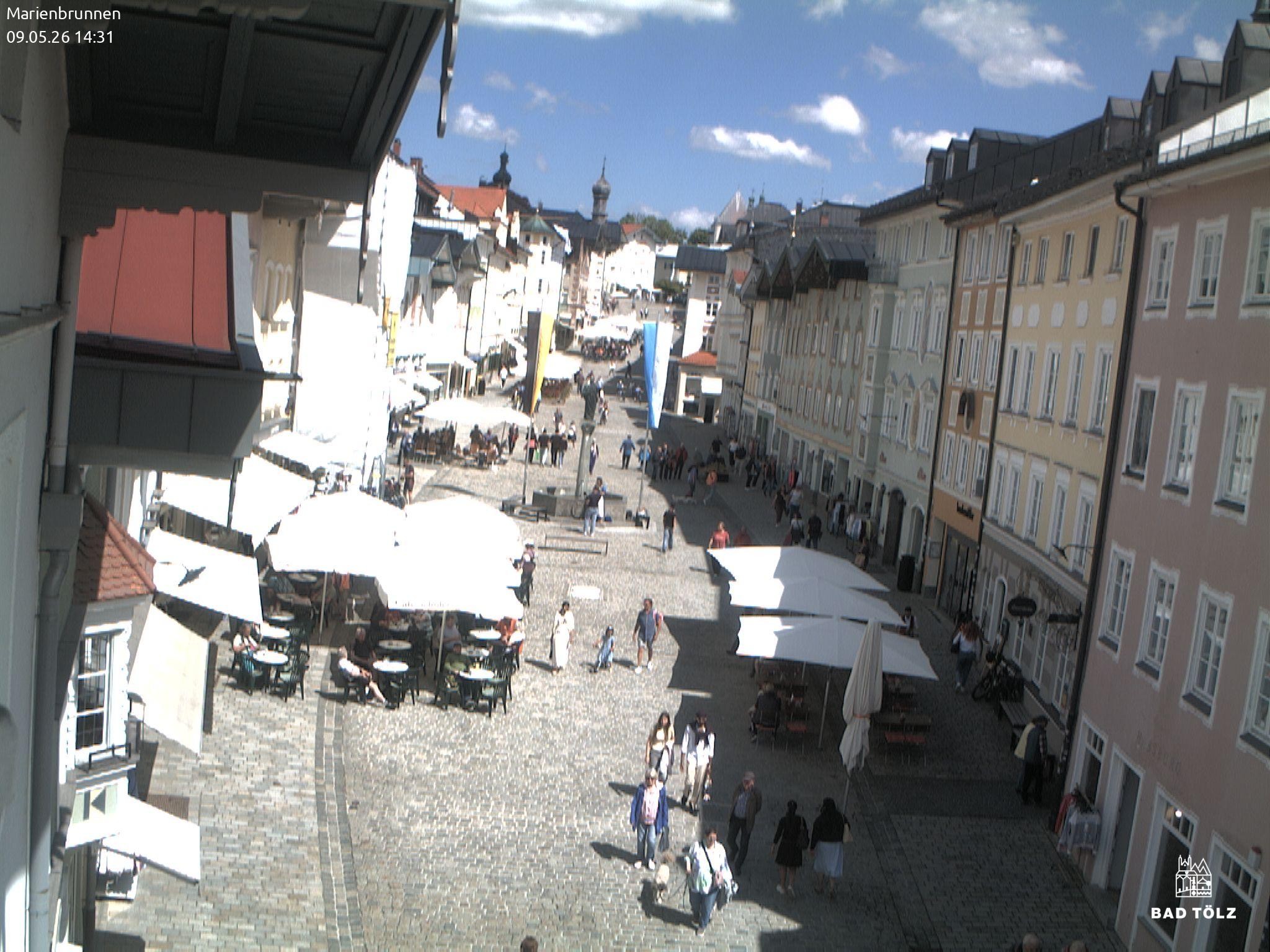 Archiv Foto Webcam Blick auf den Marienbrunnen Bad Tölz
