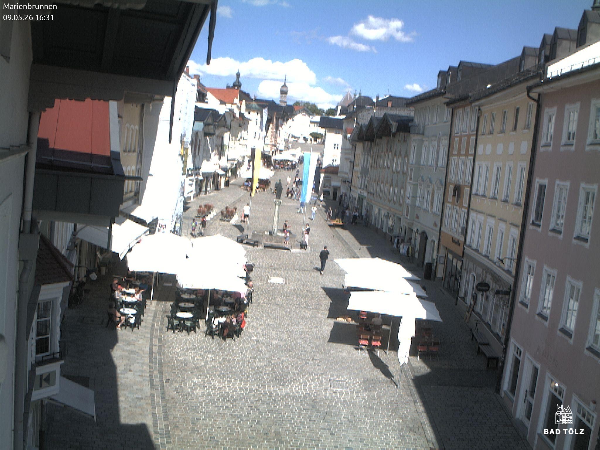 Archiv Foto Webcam Blick auf den Marienbrunnen Bad Tölz