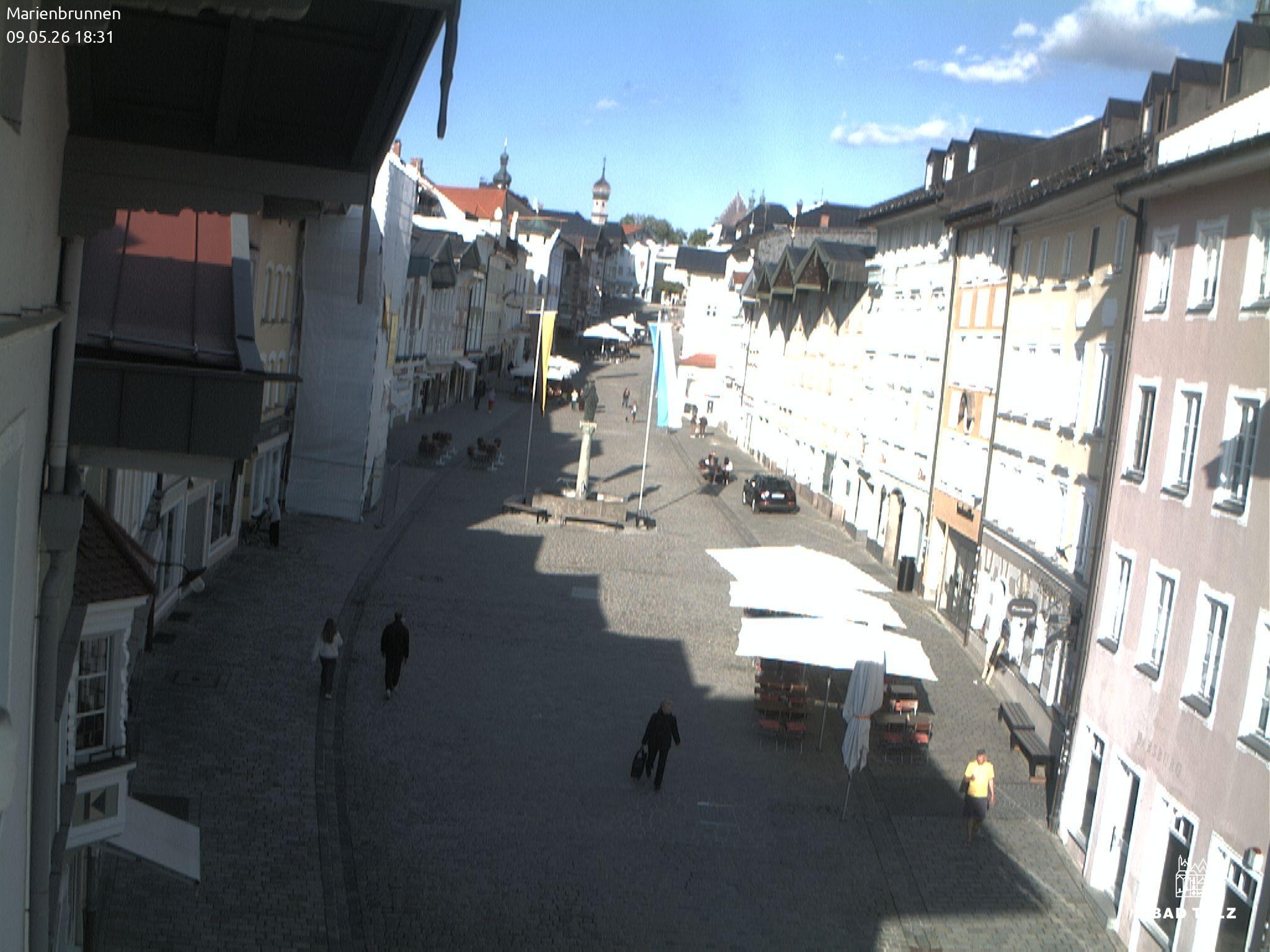 Archiv Foto Webcam Blick auf den Marienbrunnen Bad Tölz