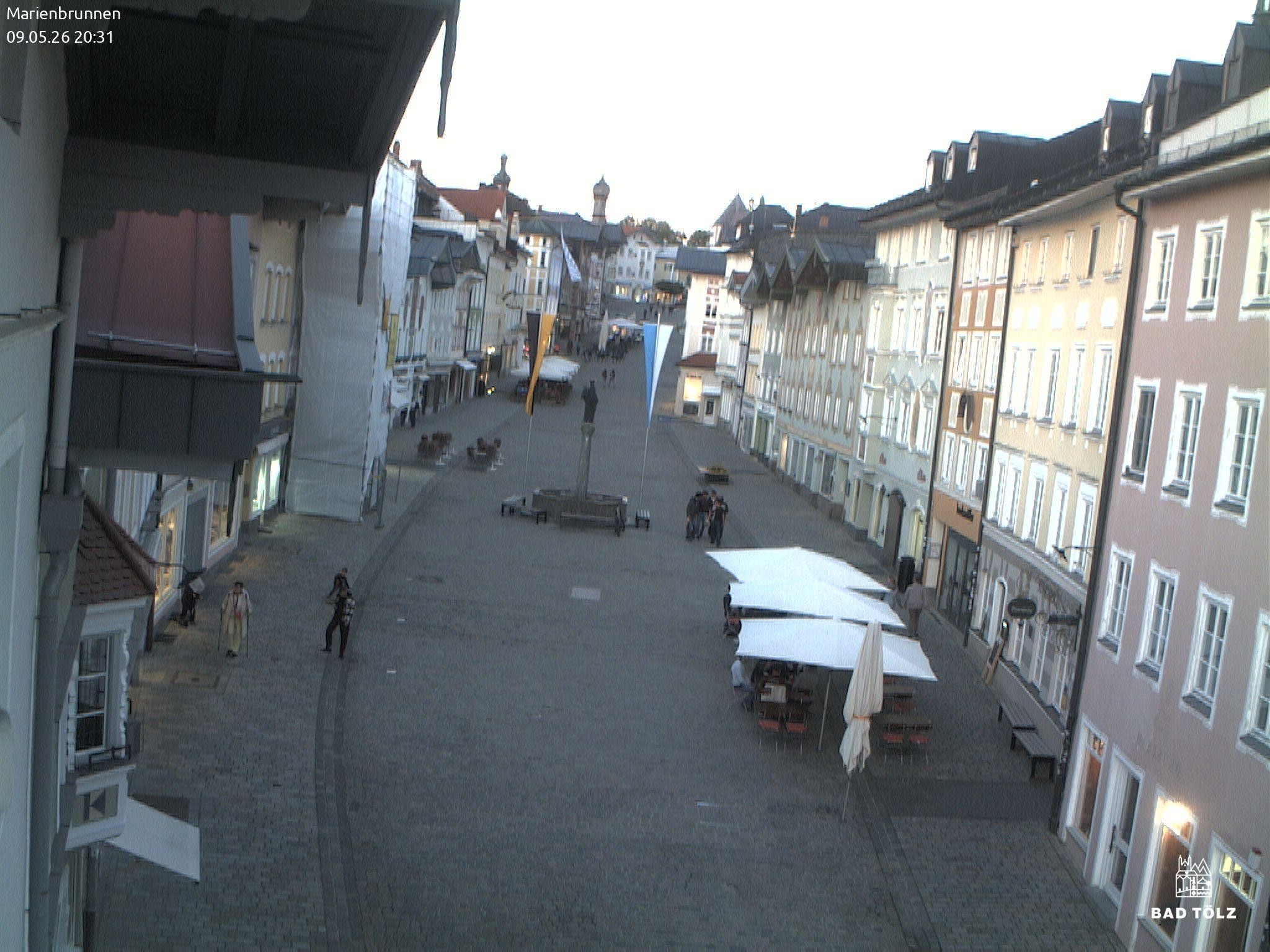 Archiv Foto Webcam Blick auf den Marienbrunnen Bad Tölz