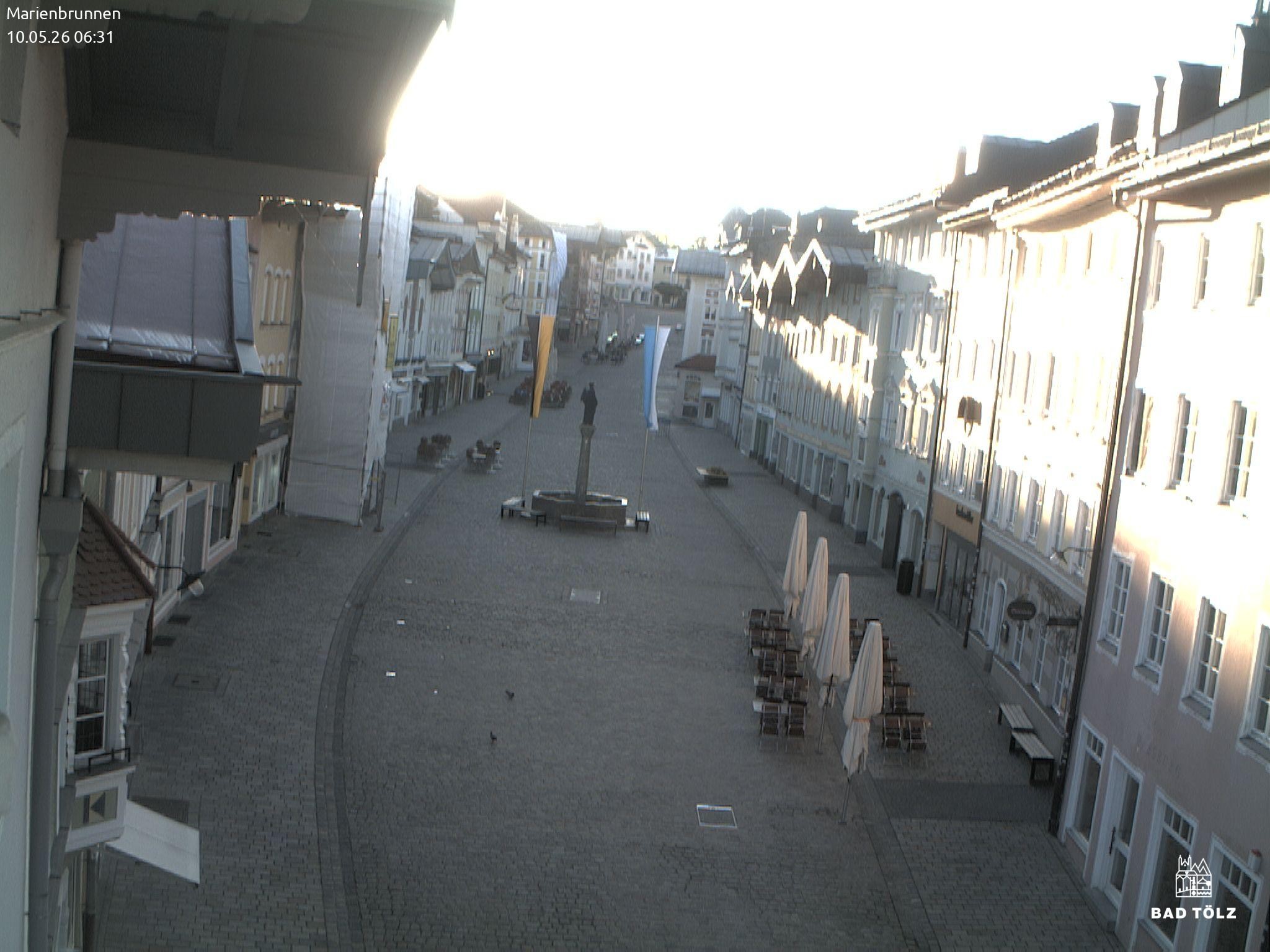 Archiv Foto Webcam Blick auf den Marienbrunnen Bad Tölz