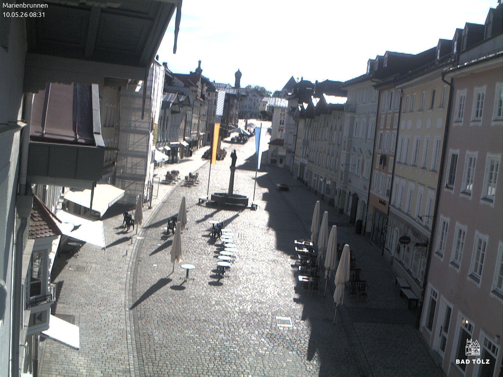 Archiv Foto Webcam Blick auf den Marienbrunnen Bad Tölz