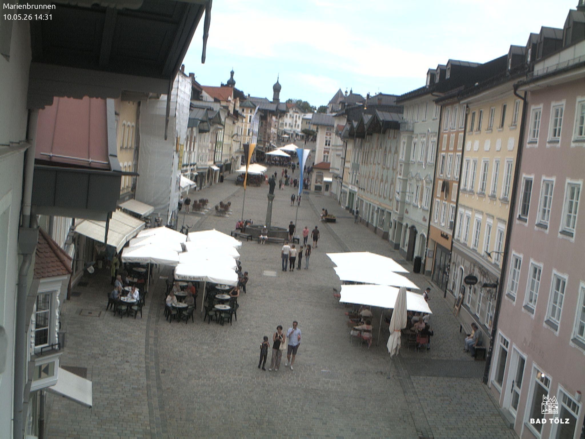 Archiv Foto Webcam Blick auf den Marienbrunnen Bad Tölz